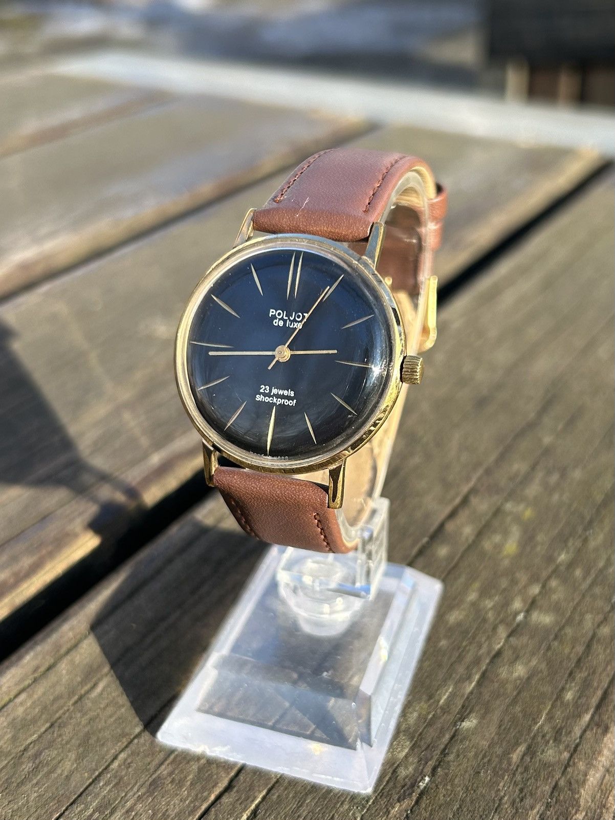 Vintage Vintage Watch Poljot Gold Plated Mechanical Authentic 1980s Size ONE SIZE - 4 Thumbnail
