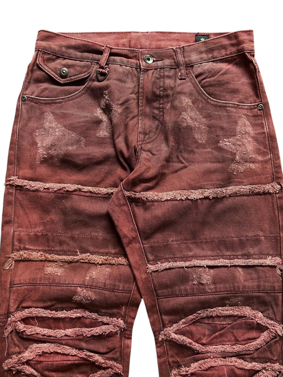 semanticdesign SEMANTIC DESIGN DISTRESSED PUNK STREET RED DENIM Size US 30 / EU 46 - 6 Thumbnail