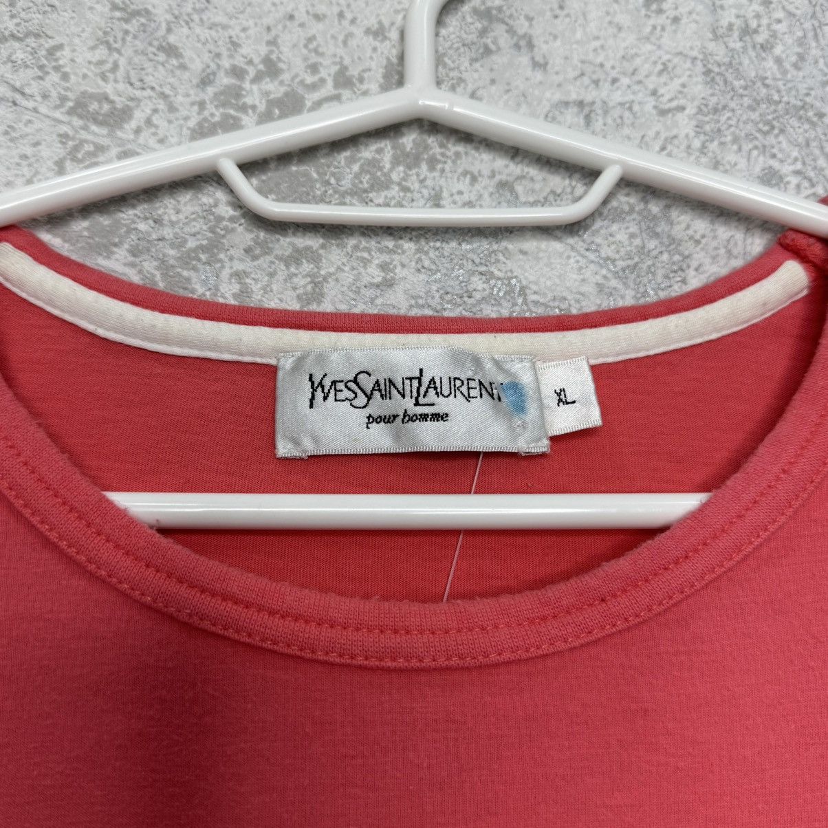 Yves Saint Laurent Yves Saint Laurent T-Shirt Pink Short Sleeve Round Neck Y2K Size US XL / EU 56 / 4 - 6 Thumbnail