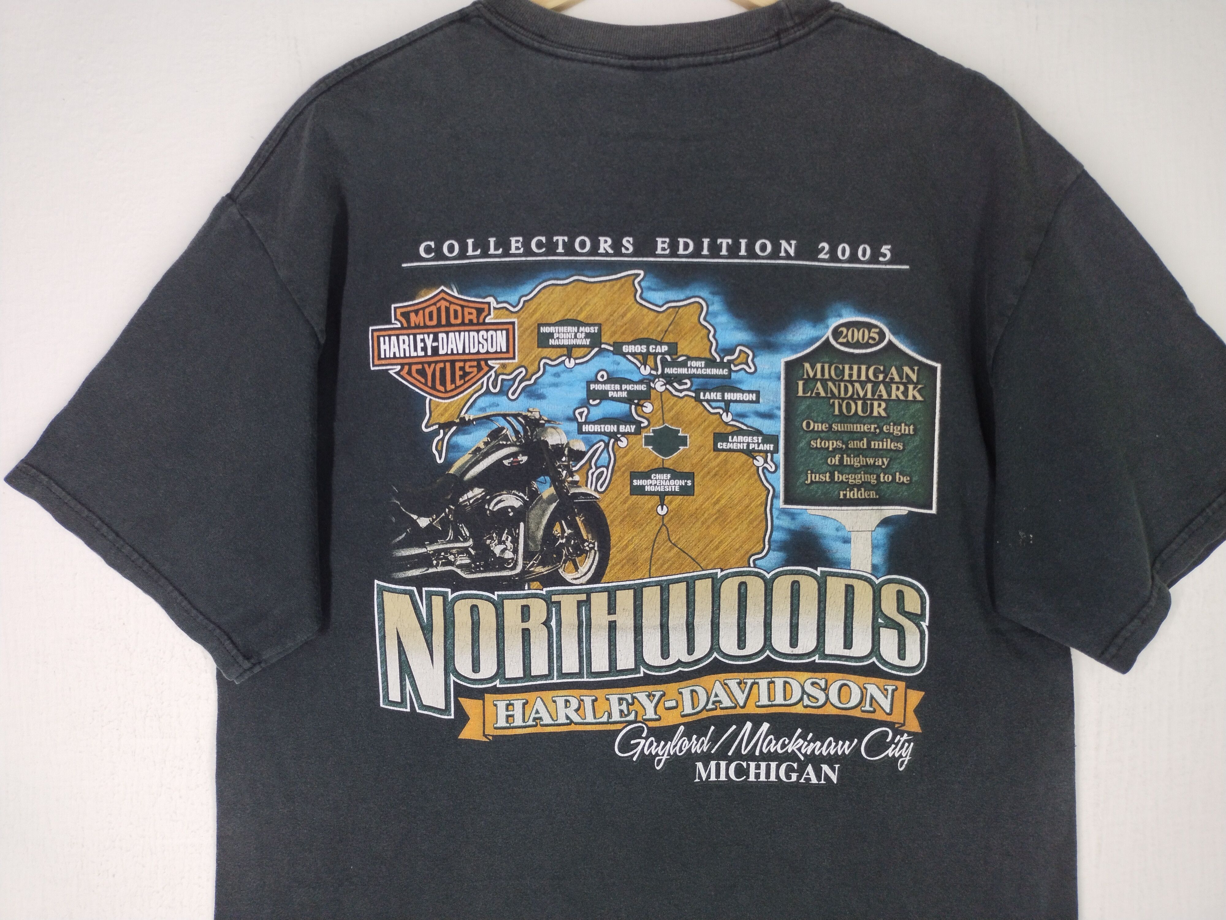 Harley Davidson Vintage HD Harley Davidson Box Logo Faded Shirt Tee Size US L / EU 52-54 / 3 - 10 Thumbnail