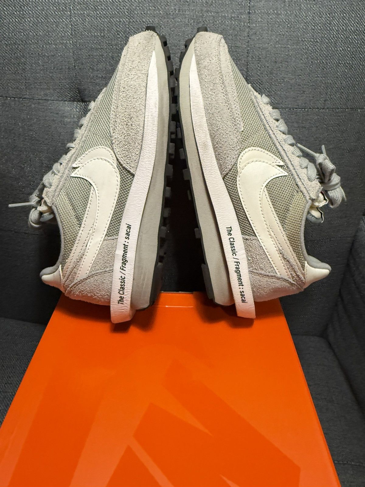 Fragment Design × Nike Nike x Sacai LD Waffle Grey White Sneakers Size US 8 / IT 38 - 5 Thumbnail