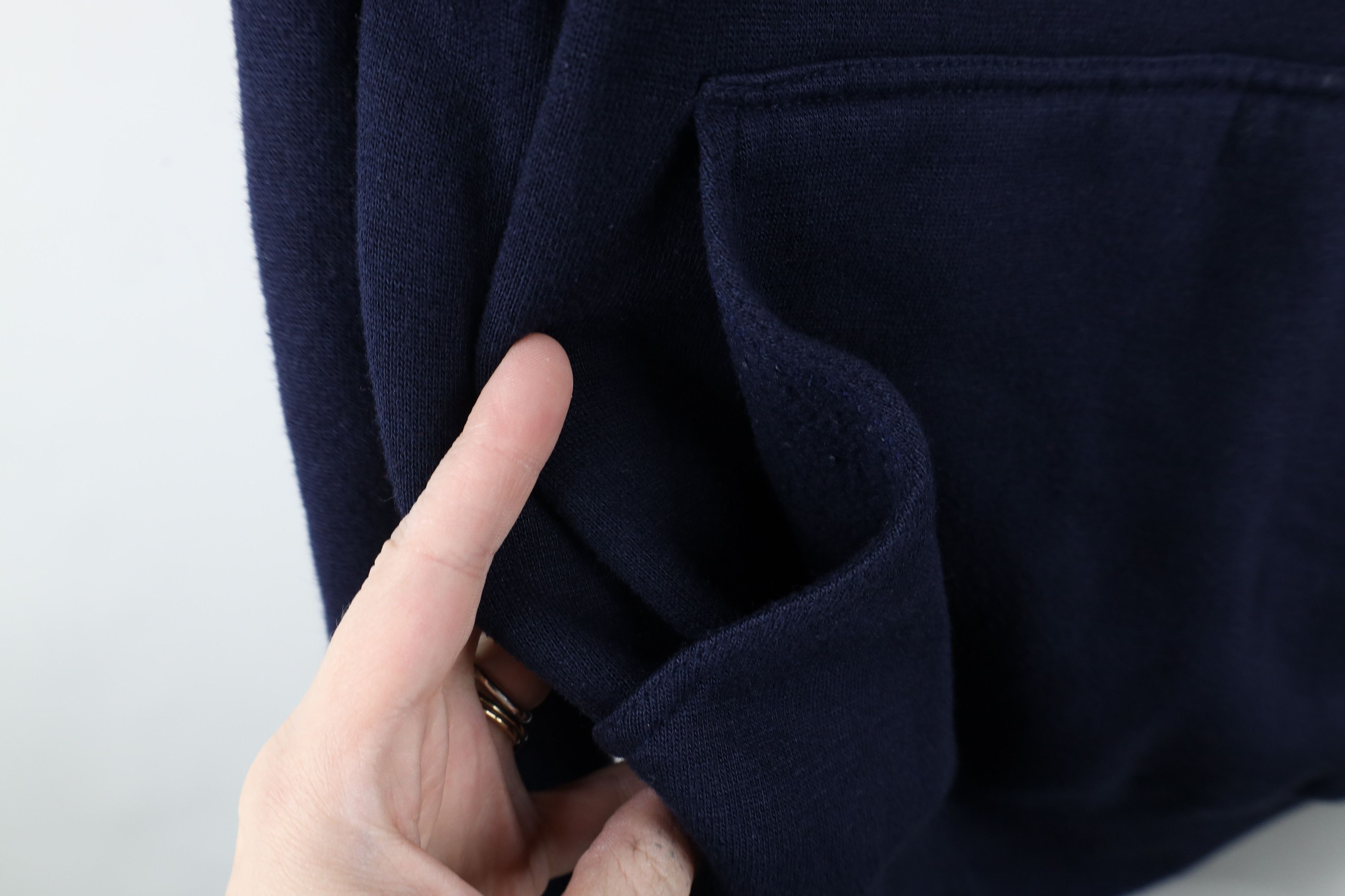 Vintage Vintage 90s Streetwear Wall Thermal Lined Henley Hoodie Blue Size US L / EU 52-54 / 3 - 6 Thumbnail