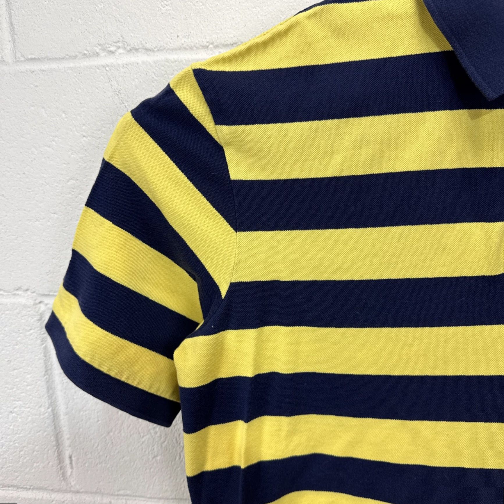 Ralph Lauren Polo Golf Ralph Lauren Polo Shirt Mens Medium Blue Yellow Stripe Big Pony Pima Size US M / EU 48-50 / 2 - 4 Thumbnail