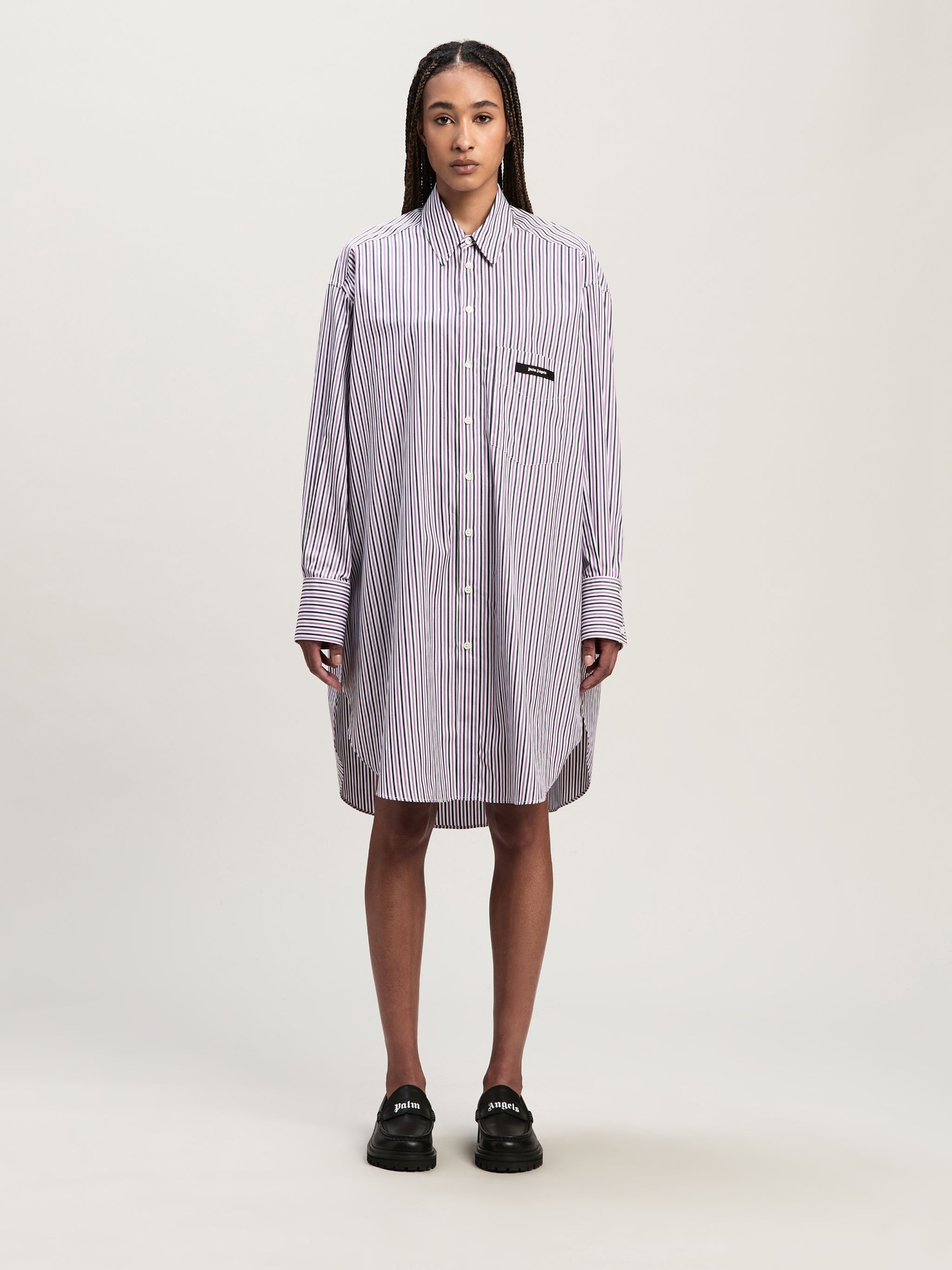Palm Angels o1y1125 Shirt Mini Dress in Multicolor Size XS / US 0-2 / IT 36-38 - 2 Thumbnail