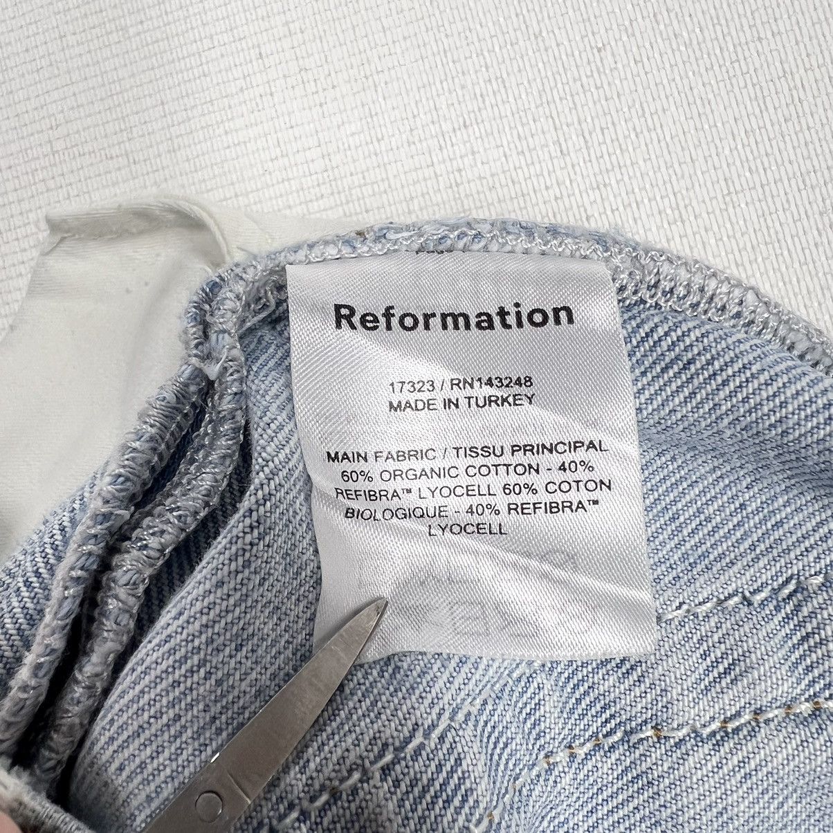 Reformation Reformation Jeans Cynthia High Rise Straight Patch Tahoe Size 25" / US 0 / IT 36 - 10 Thumbnail