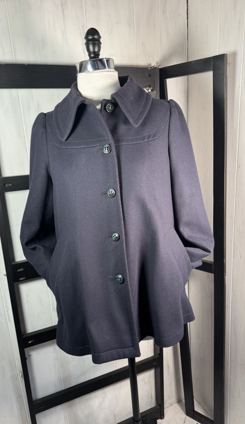 A.P.C. A.P.C. Rue Madame Navy MARIANNE Wool Blend Peacoat Size 36 Size S / US 4 / IT 40 - 5 Thumbnail