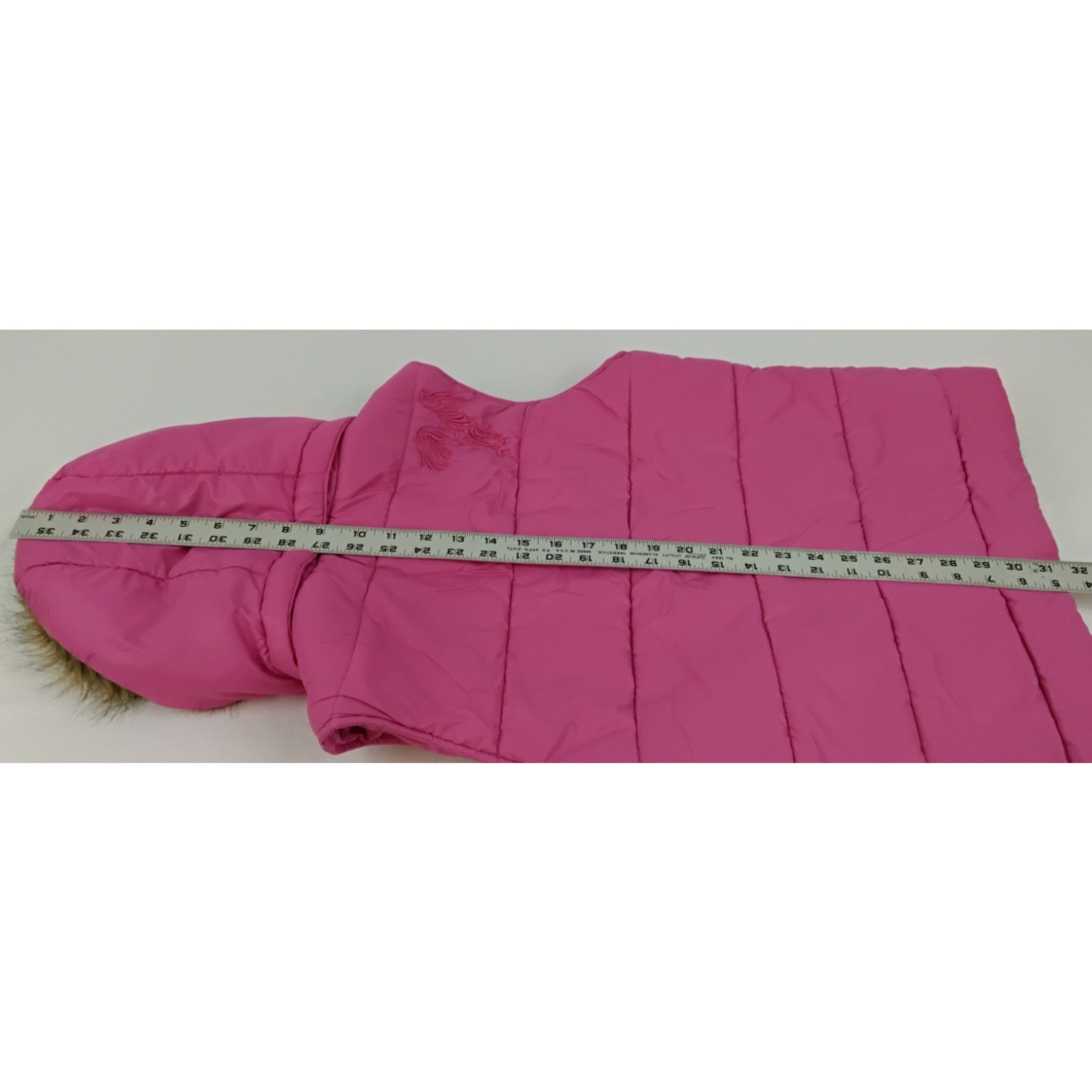 Burton Burton Puffy Vest Women's M Pink Faux Fur Ruff Embroidered Size M / US 6-8 / IT 42-44 - 17 Thumbnail
