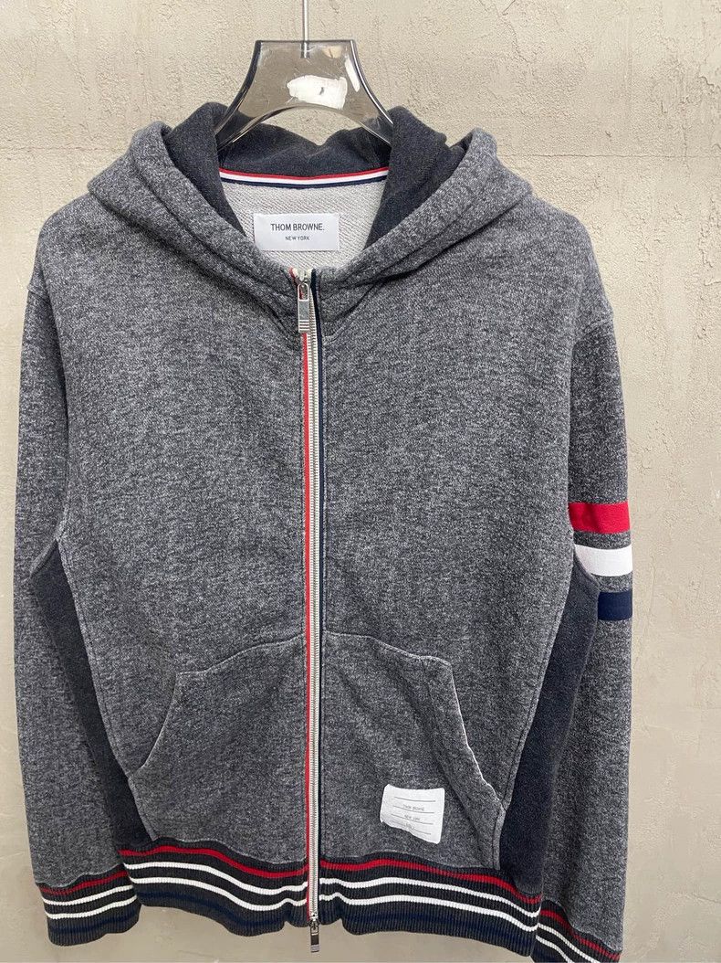 Thom Browne Thom Browne Gray striped zipper jacket 2505-Nextarrow Size US S / EU 44-46 / 1 - 3 Thumbnail