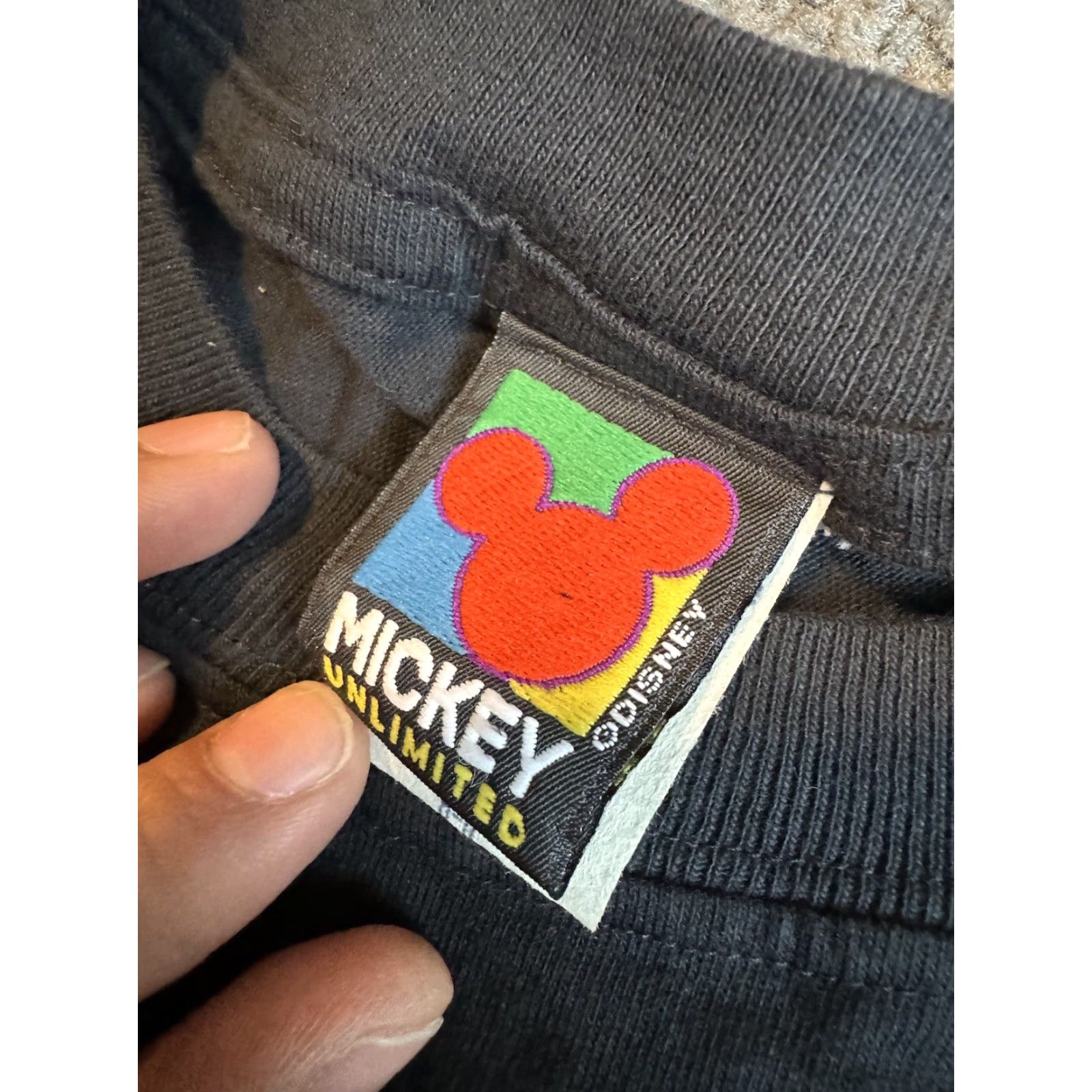 Mickey Unlimited VTG Mickey Unlimited Mickey and Donald Basketball Shirt Double Sided Graphic Colorful 90s Cartoon Cotton Black M Short Sleeve Men Shirt Size US M / EU 48-50 / 2 - 7 Thumbnail