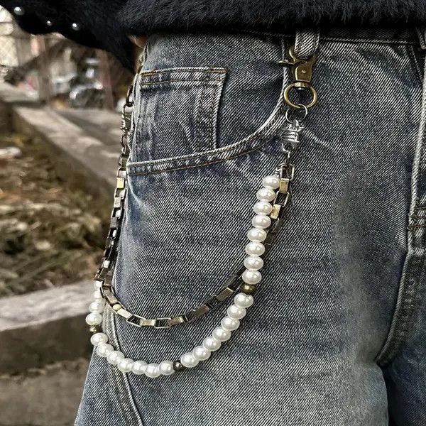 Jewelry Double Layer Pearl & Gold Wallet Chain Size ONE SIZE - 5 Thumbnail