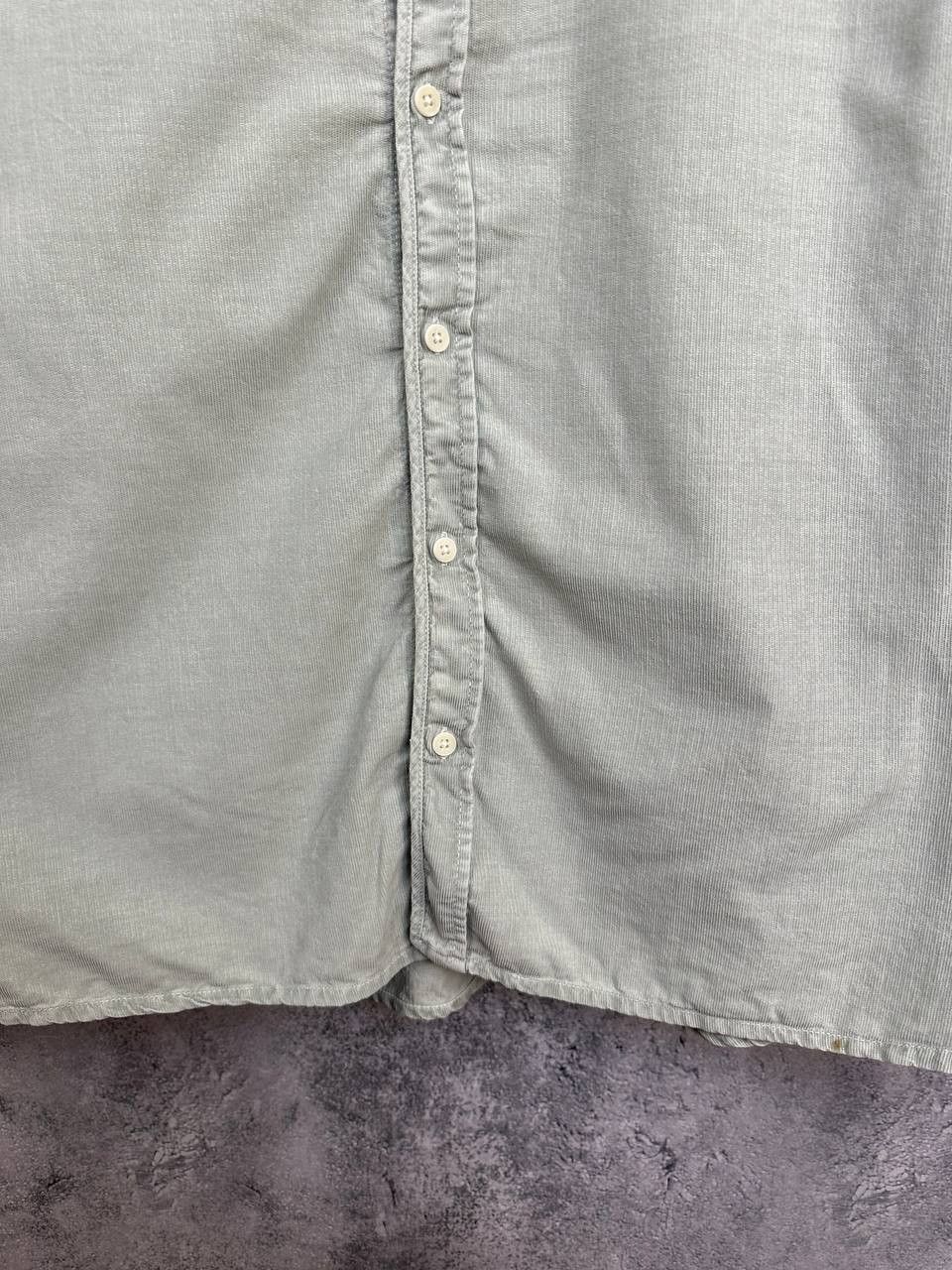Wax London Wax London Button Shirt Textured Ribbed Sage Green LS Size US XL / EU 56 / 4 - 7 Thumbnail