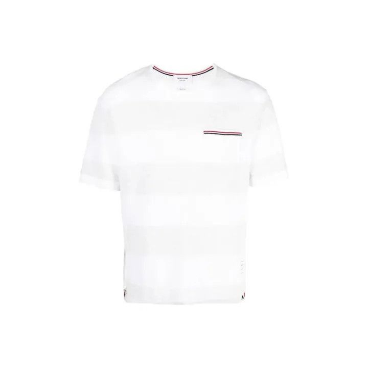 Thom Browne Thom Browne Striped Color Block Short Sleeve Tee -2507 Size US S / EU 44-46 / 1 - 7 Thumbnail