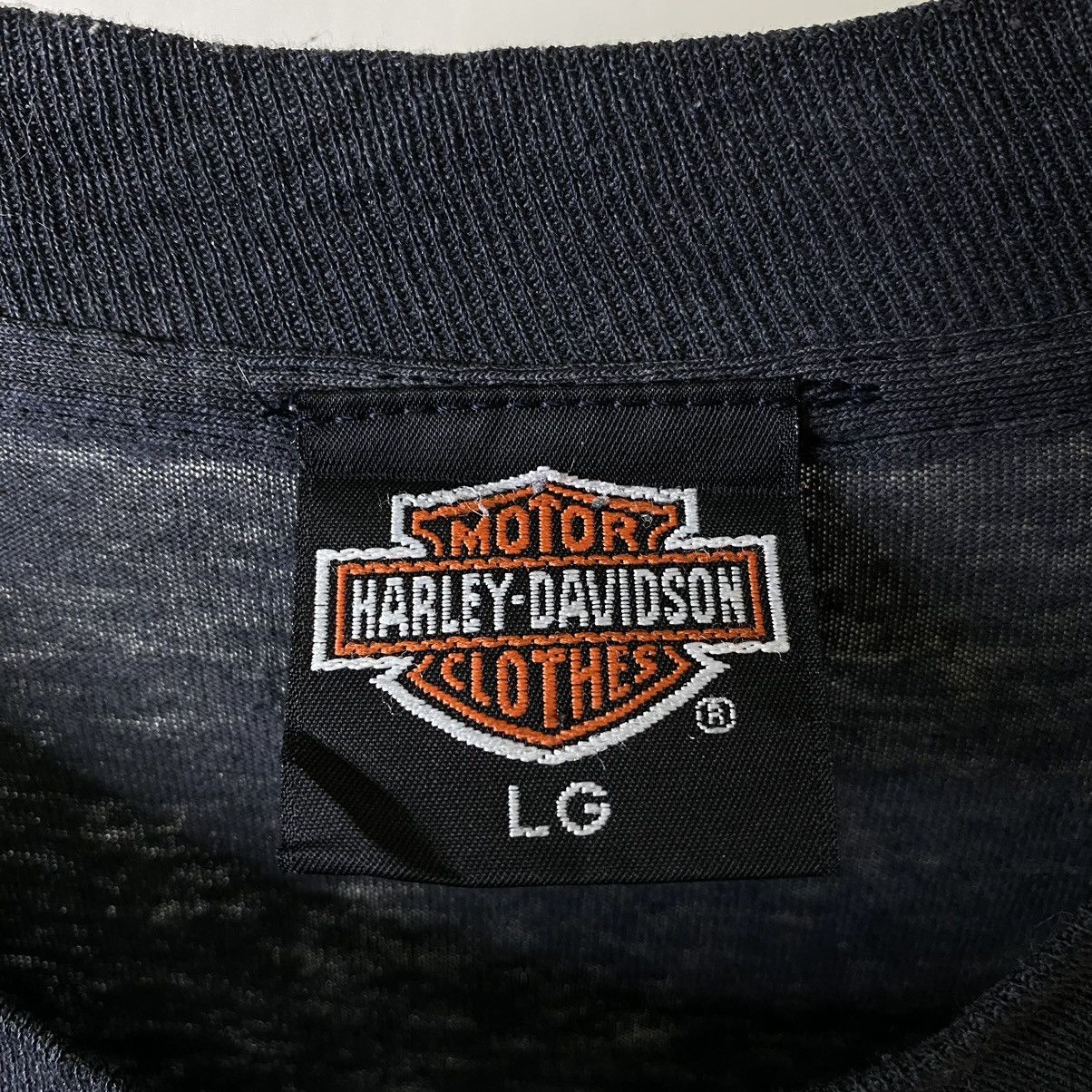 Harley Davidson Vintage 1980s Harley Davidson Faded Black LS Tee Size US L / EU 52-54 / 3 - 3 Thumbnail