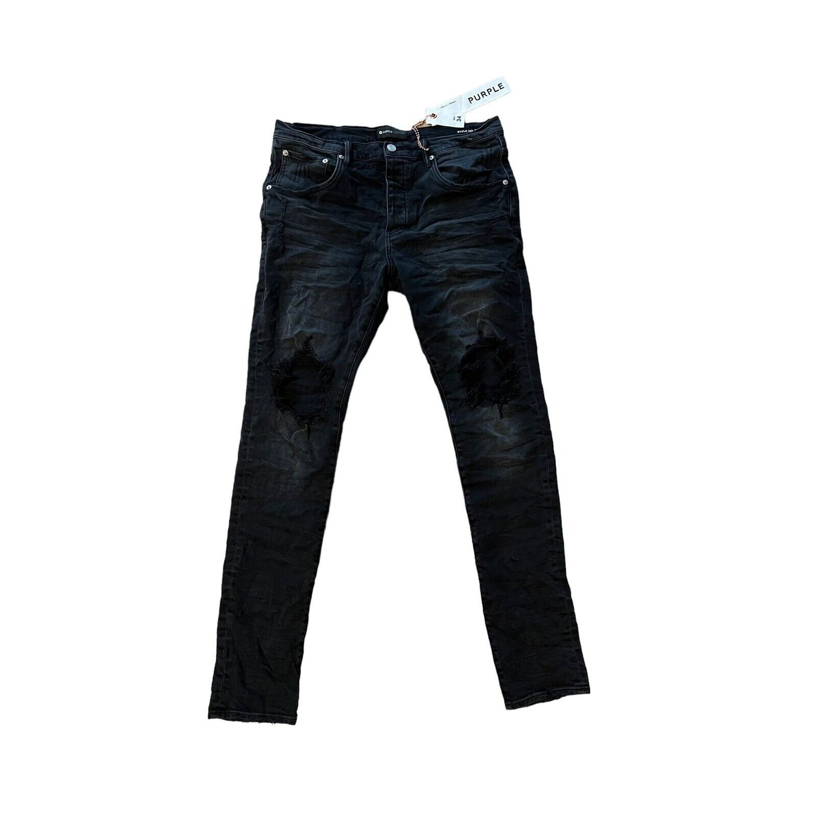 Purple Brand Jeans Mens Drop Fit Slim Leg P002 Black 34/32