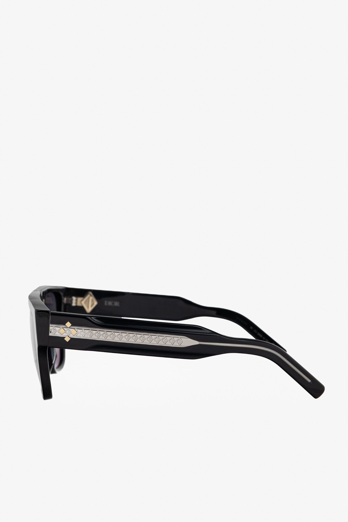 Dior Dior CD Diamond S6I Black Geometric Square Sunglasses Size ONE SIZE - 3 Thumbnail