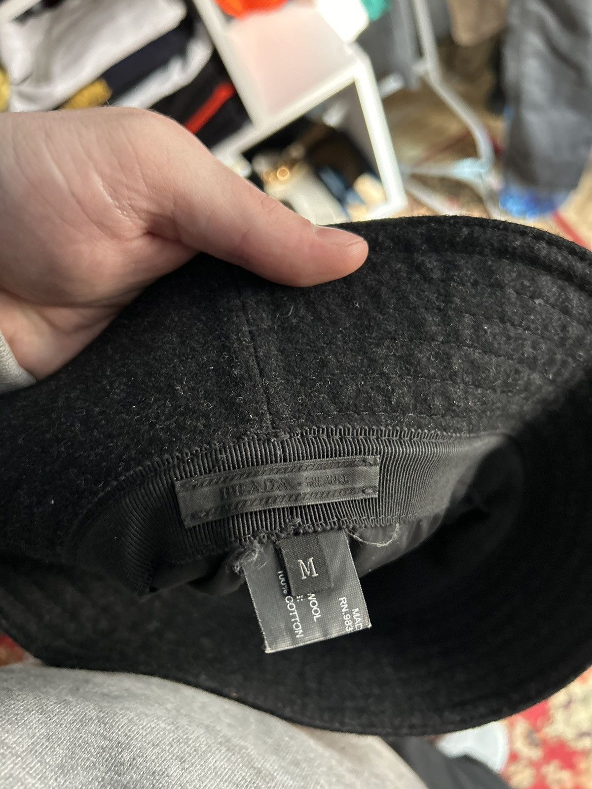Prada Prada Re-Nylon bucket hat wool Size 30 - 5 Thumbnail