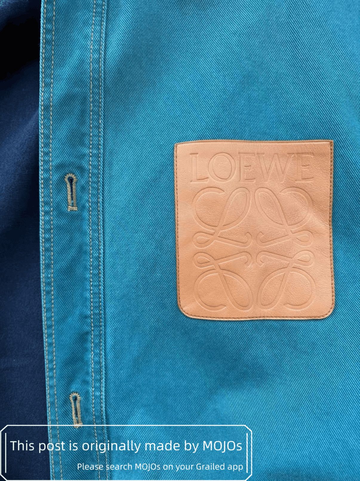 Loewe Sz 46 Loewe Leather Logo Patch Work Parka mojos135612 Size US S / EU 44-46 / 1 - 5 Thumbnail