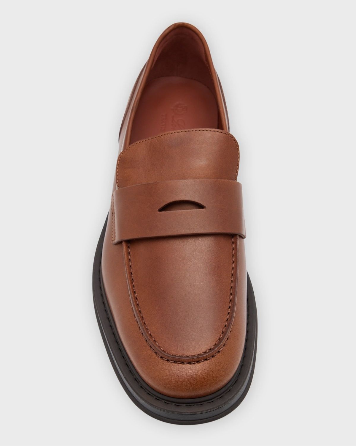 Loro Piana o1srvl11e0825 Travis Leather Penny Loafers in Brown Size US 9 / EU 42 - 6 Thumbnail