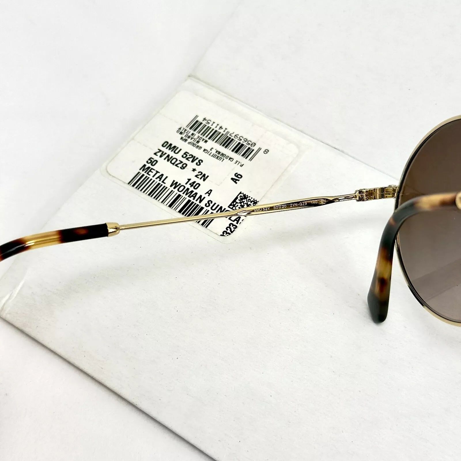 Miu Miu MIU MIU SOCIETE MU52VS CRYSTAL Bar Brown Gold Round 52V Size ONE SIZE - 4 Thumbnail