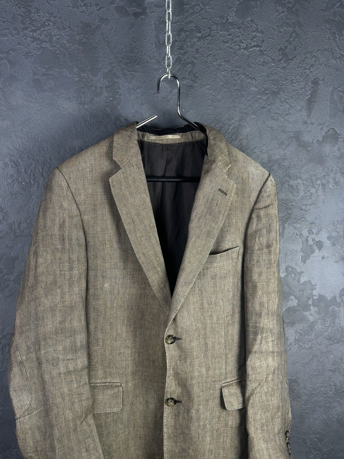 Burberry × Vintage Vintage Burberry London Men's Lino Blazer Jacket Two Button Size 48R - 2 Thumbnail
