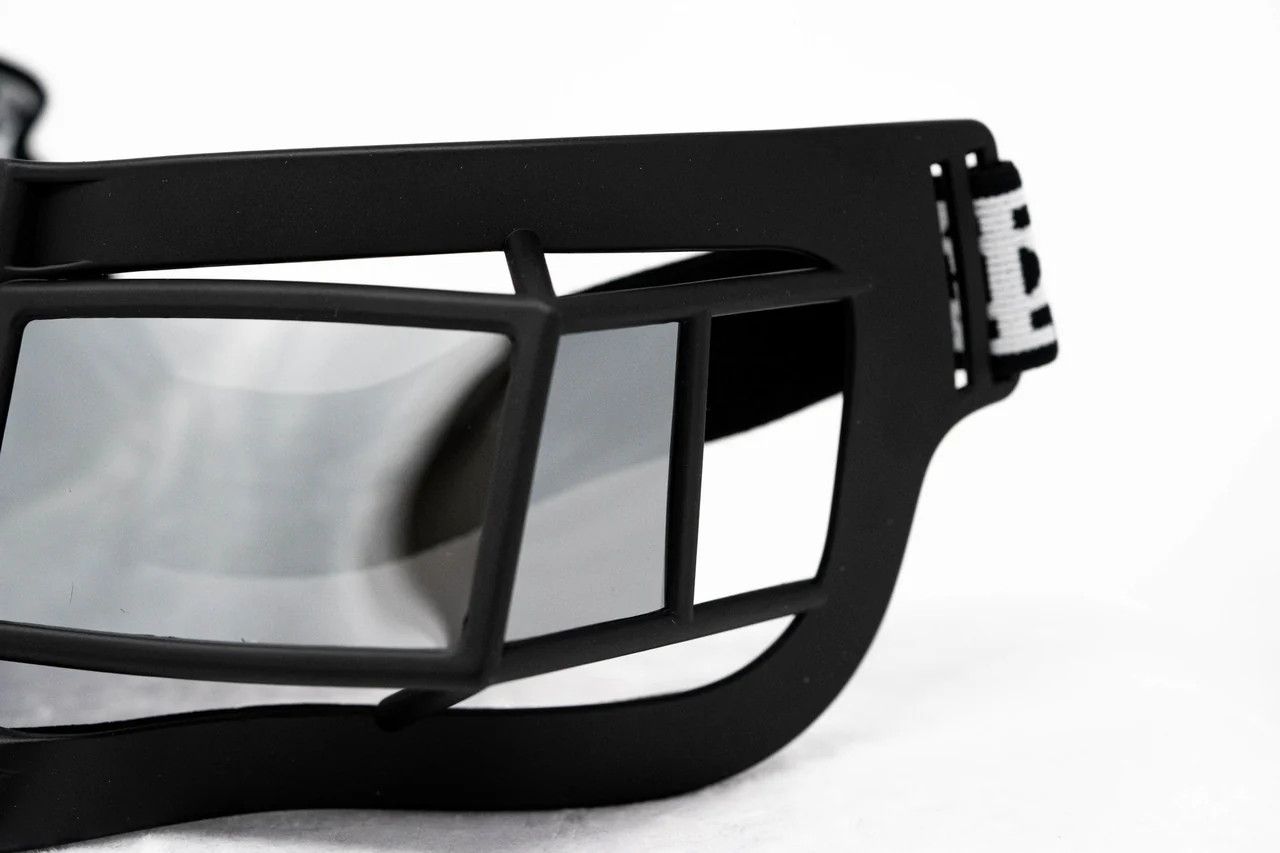 KTZ × Vintage KTZ Sunglasses Shield Mask Matte Black and Silver Size ONE SIZE - 5 Thumbnail