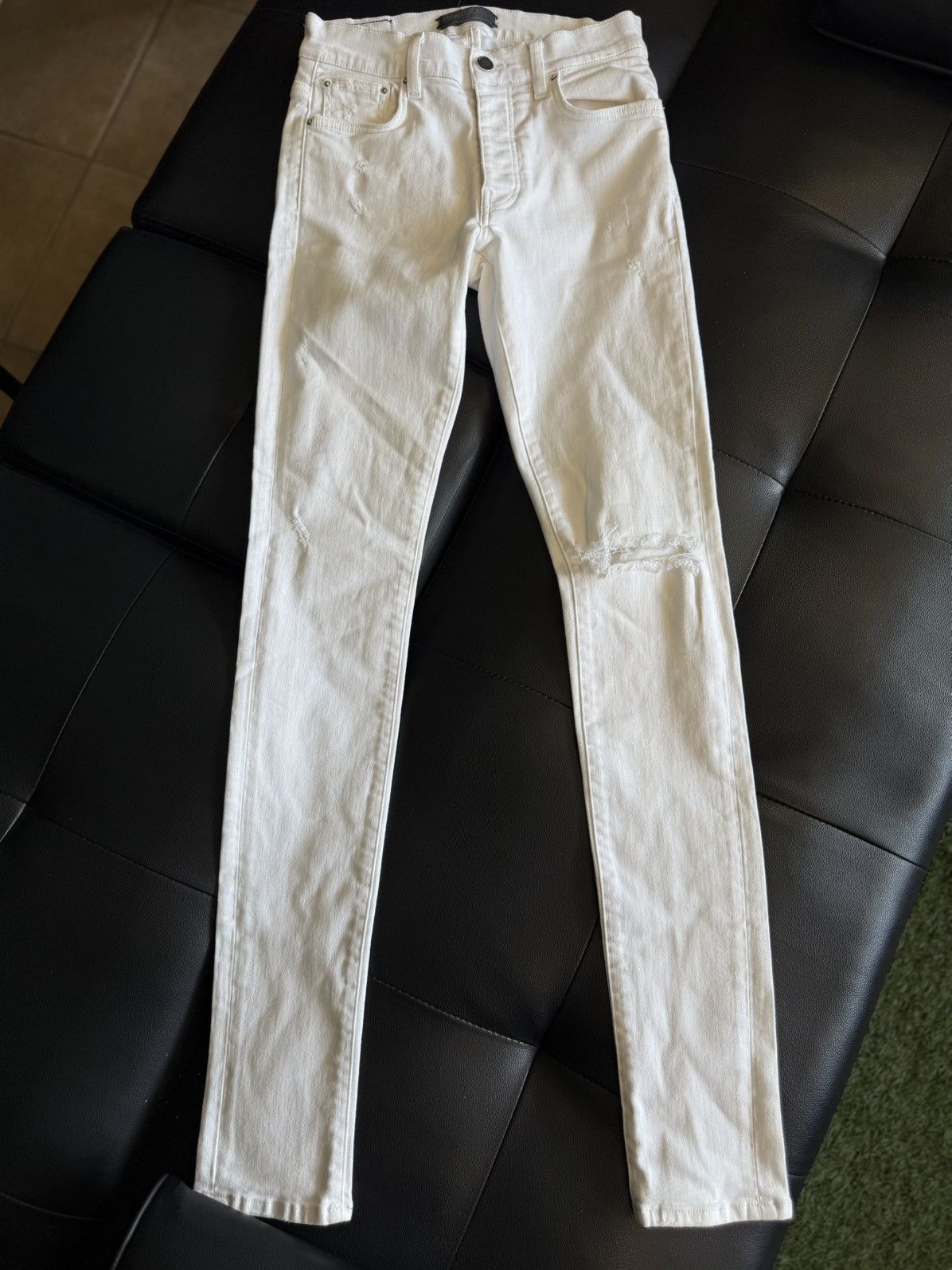 Amiri Amiri Straight Leg White Jeans Size 28 Clean Size US 28 / EU 44 - 1 Thumbnail
