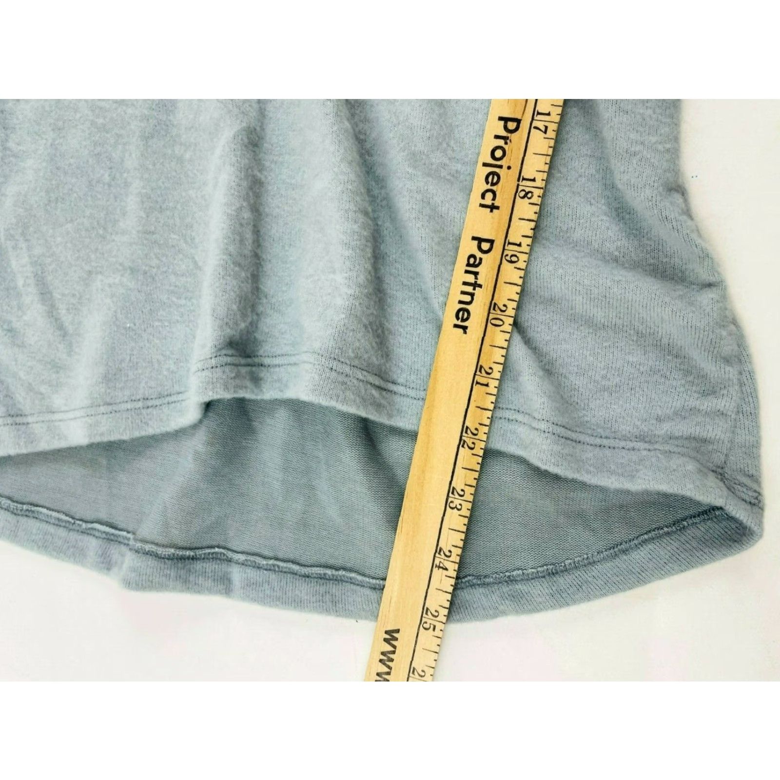 Vintage Poof New York Sweater Women's M Gray Fleece Deep V-Neck Long Sleeve NWD Vintage No Size M / US 6-8 / IT 42-44 - 5 Thumbnail