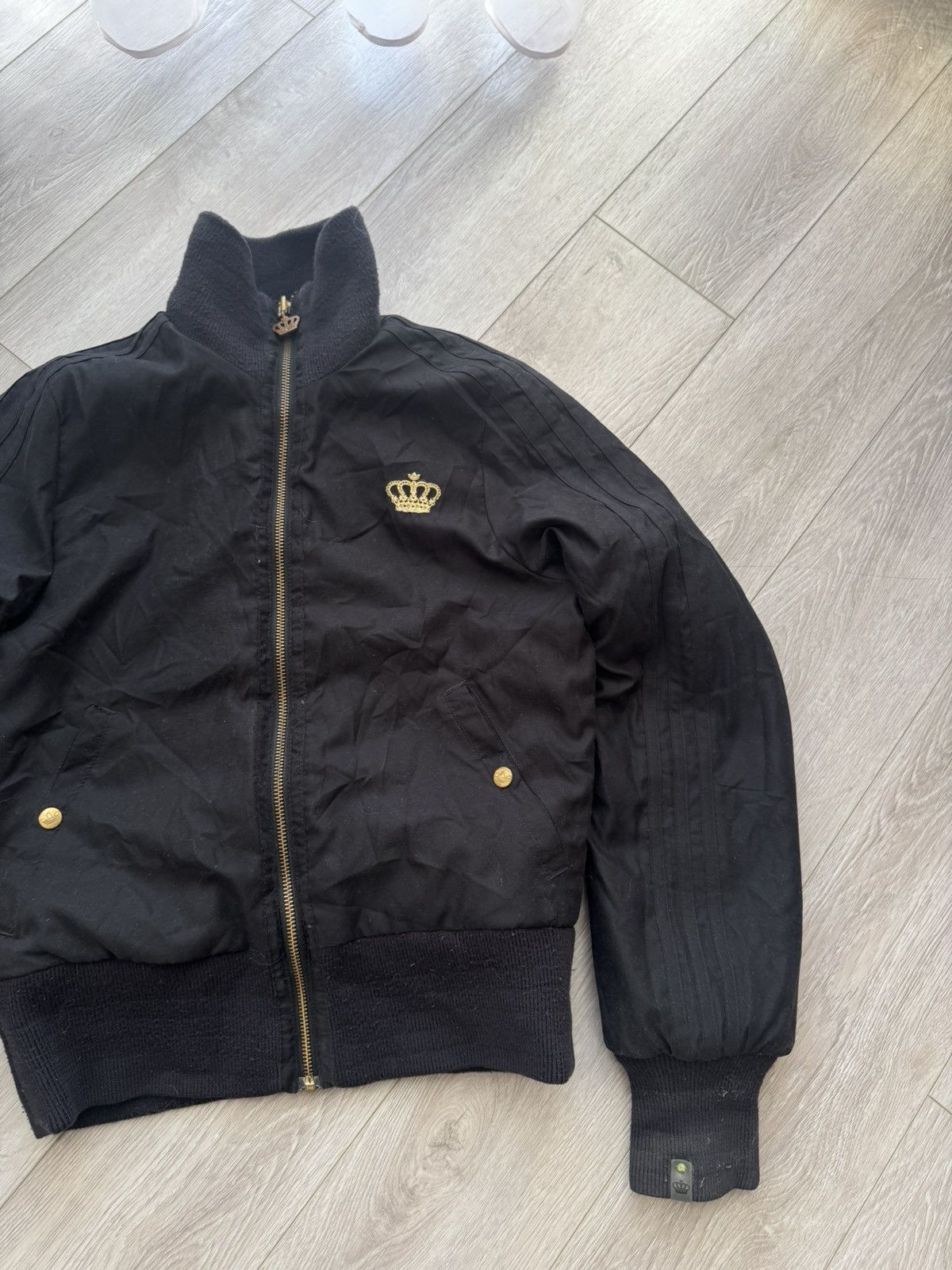 Adidas Vintage Y2K Adidas Faux Fur Down Brown Bomber Jacket Utility Size US L / EU 52-54 / 3 - 12 Thumbnail