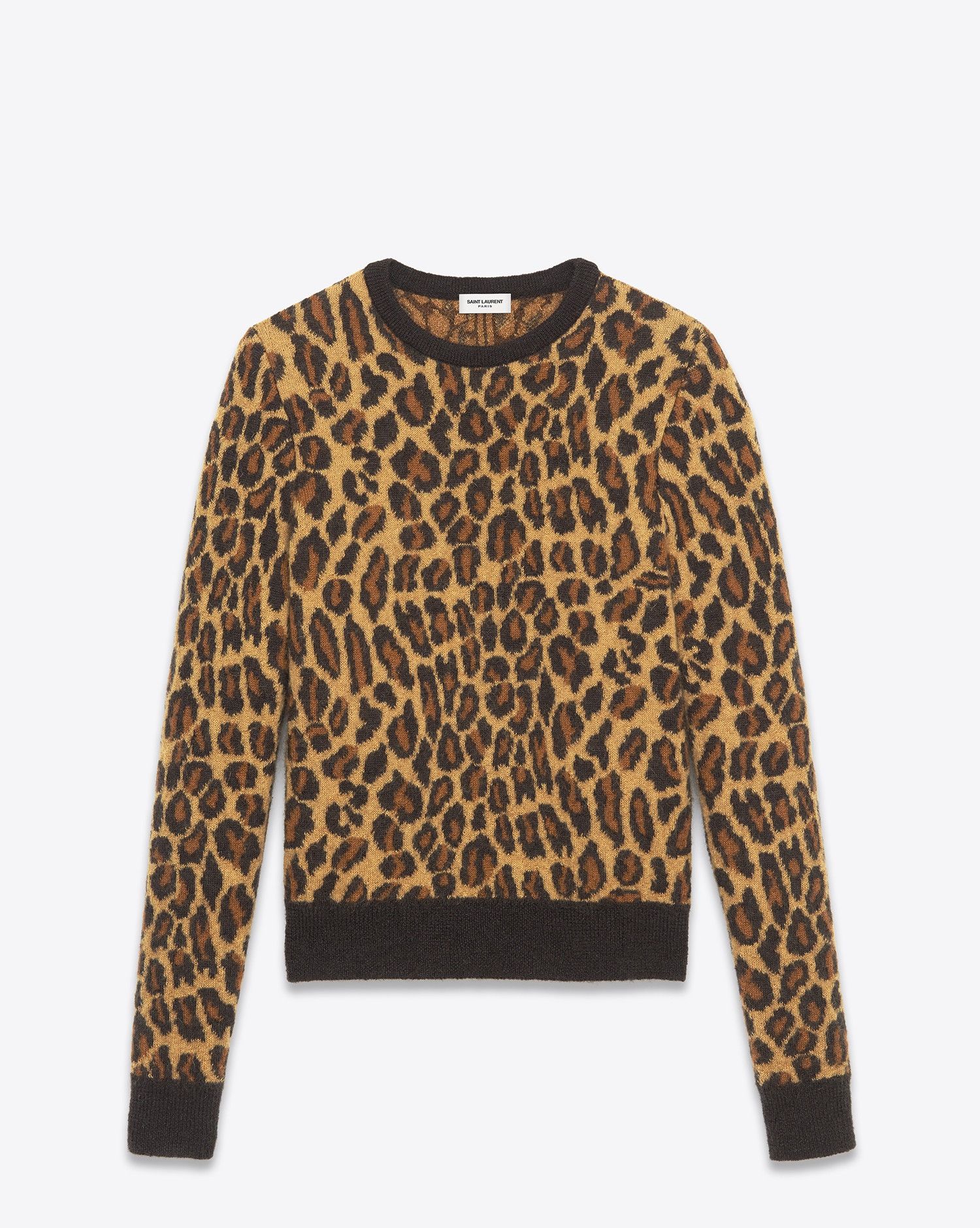 Hedi Slimane × Saint Laurent Paris NEW AW15 PARIS SESSIONS LEOPARD PRINTED MOHAIR SWEATER Size US L / EU 52-54 / 3 - 1 Thumbnail