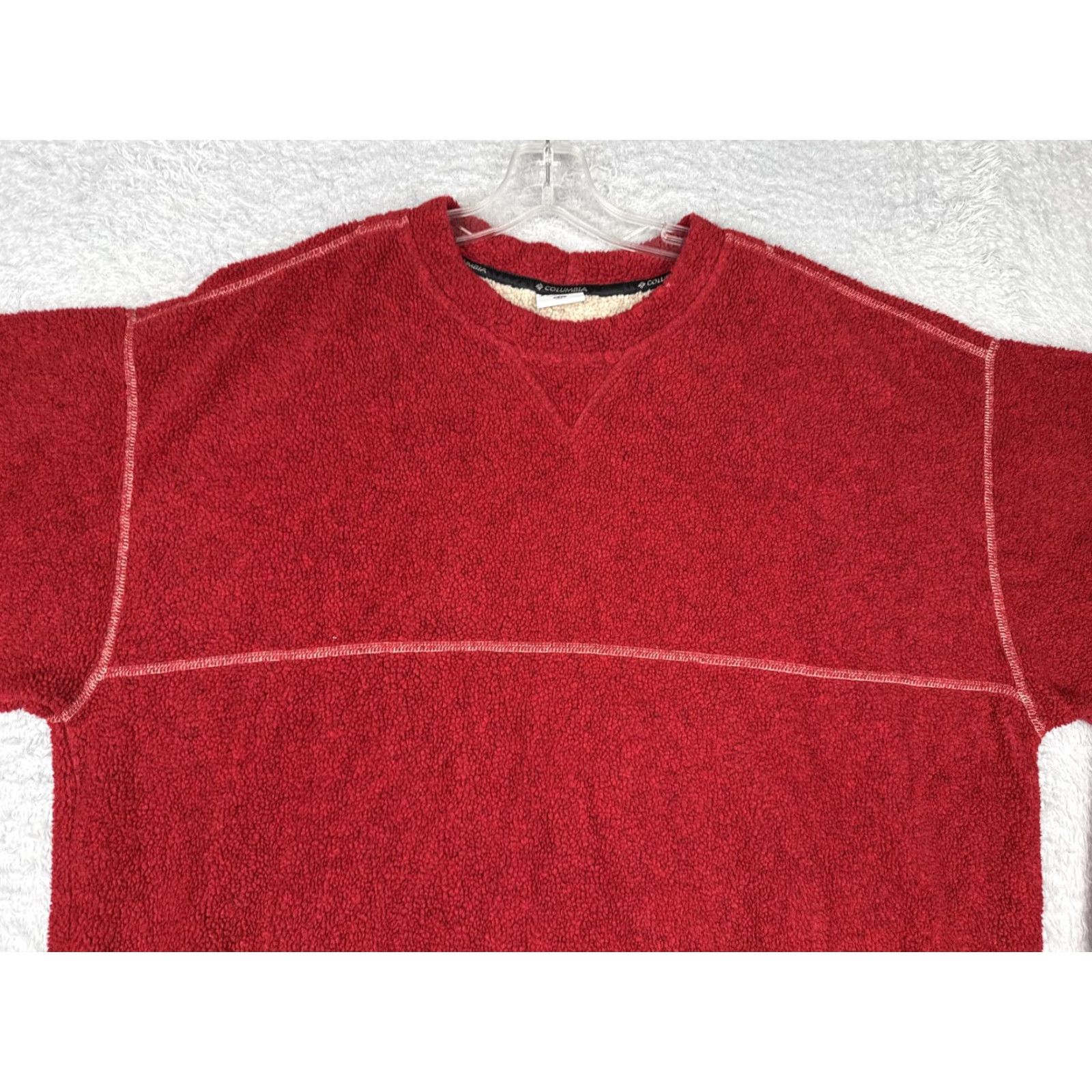 Vintage VINTAGE Columbia Sweater Mens 2XL Red Fleece Crewneck Pullover Made USA 2000s Size US XXL / EU 58 / 5 - 4 Thumbnail