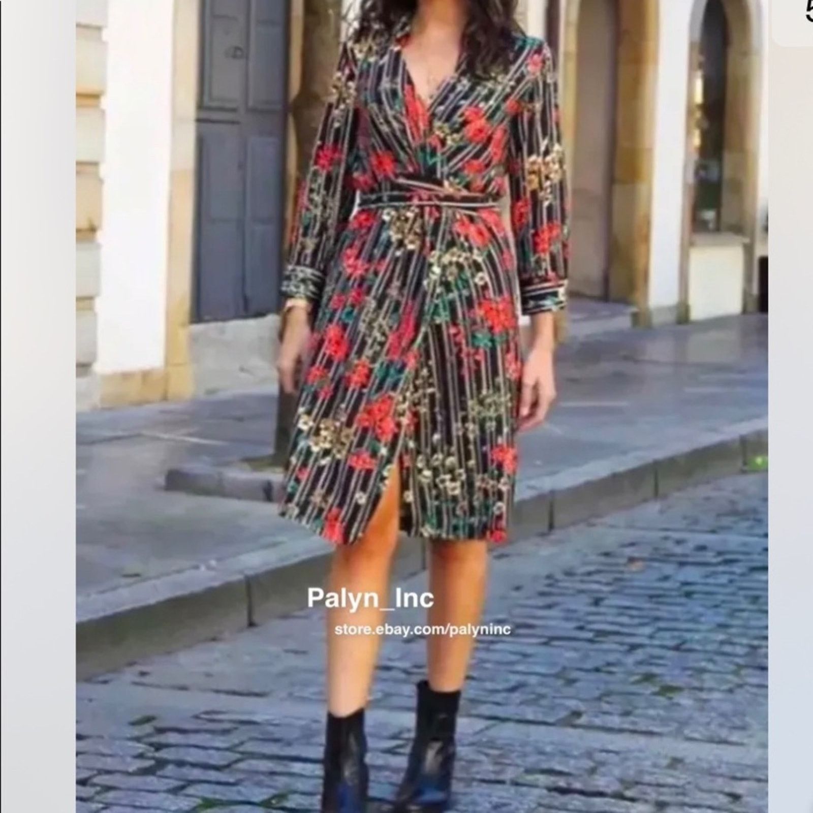 Zara Zara floral stripe wrap dress size XS Size XS / US 0-2 / IT 36-38 - 11 Thumbnail