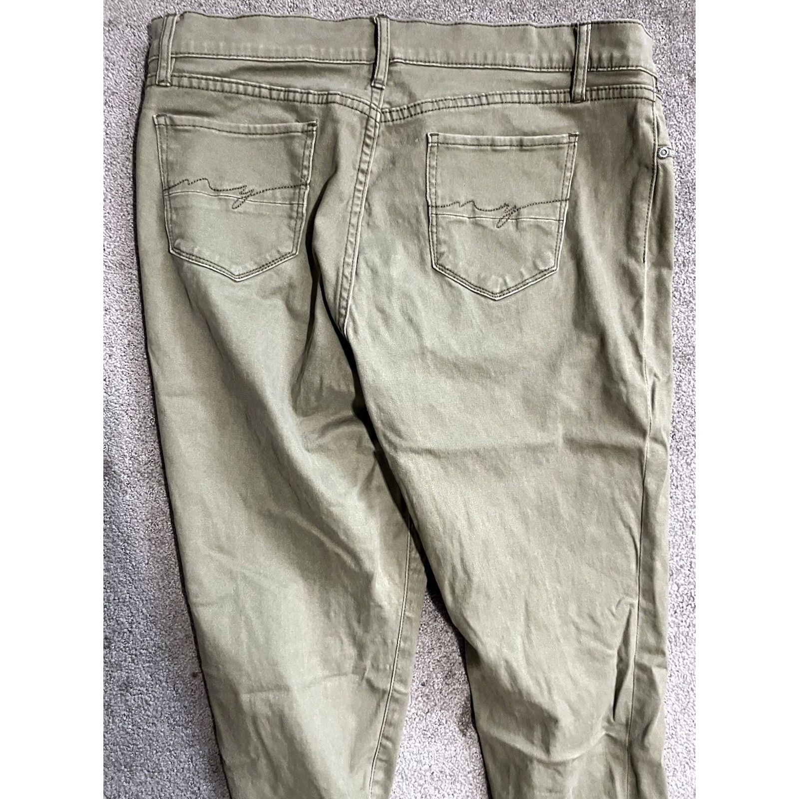Vintage VINTAGE NYC New York & Company Women’s Soho Ankle Legging Jeans Sz 12 Green Denim 5-Pocket Style Ankle Womens Size 34" / US 12 / IT 48 - 5 Thumbnail