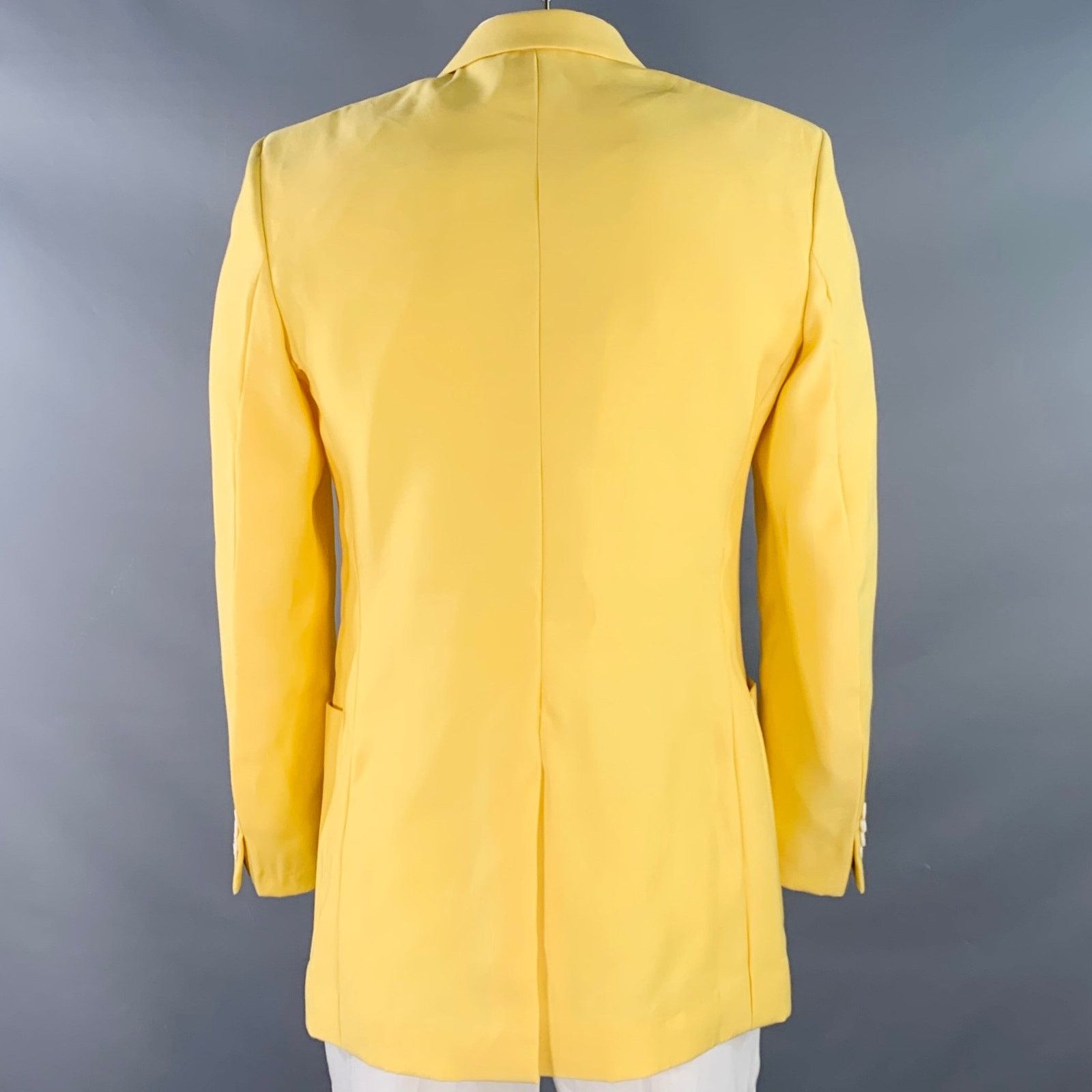 Lanvin LANVIN Size 42 Yellow Wool Silk Notch Lapel Sport Coat Size 42R - 3 Thumbnail