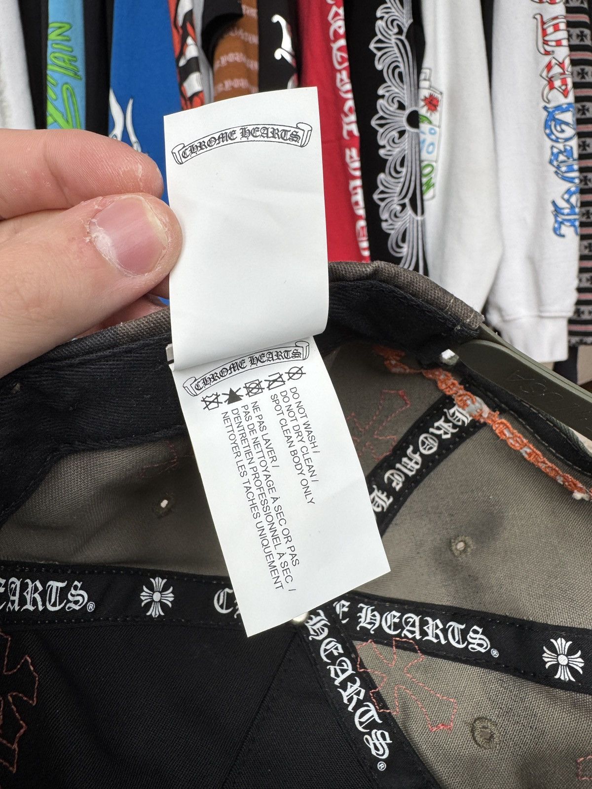 Chrome Hearts Chrome Hearts Camo Orange Leather Cross Patch Hat Size ONE SIZE - 10 Thumbnail