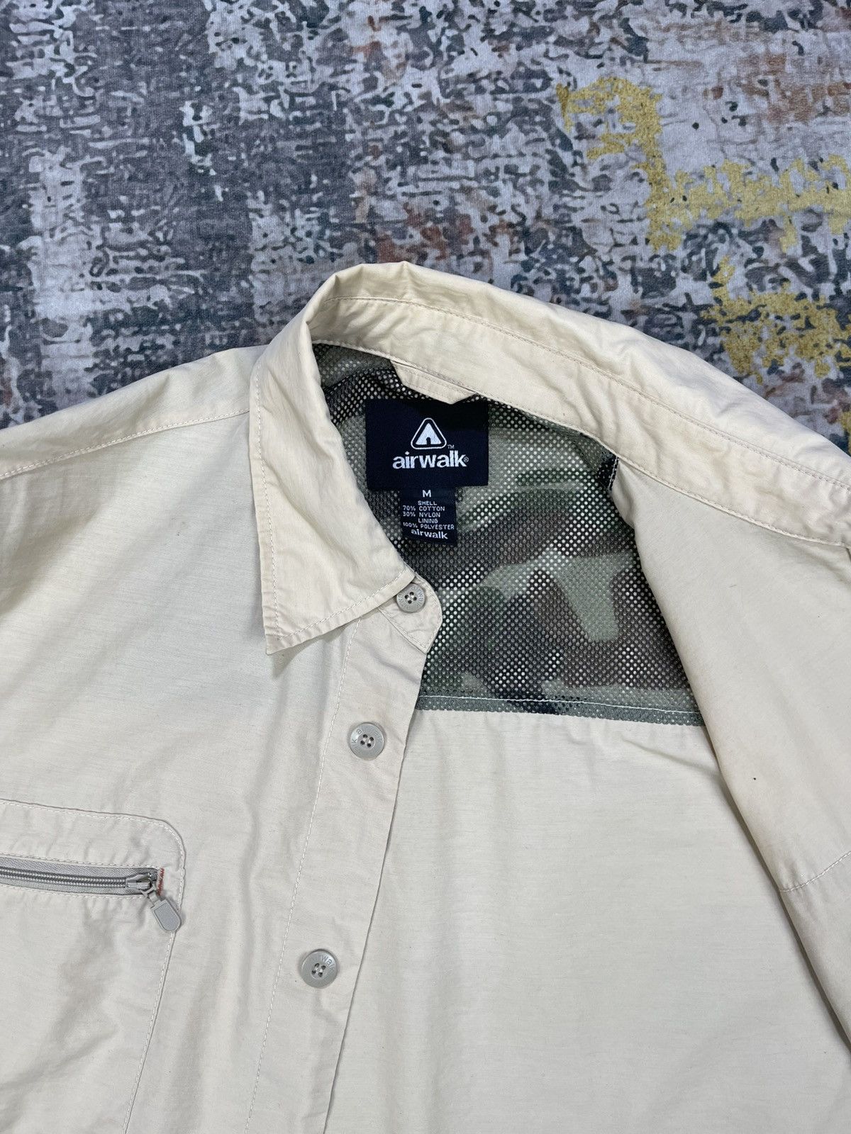 Airwalk Airwalk Multi Pocket Camo Trim Cargo Shirt Size US M / EU 48-50 / 2 - 12 Thumbnail