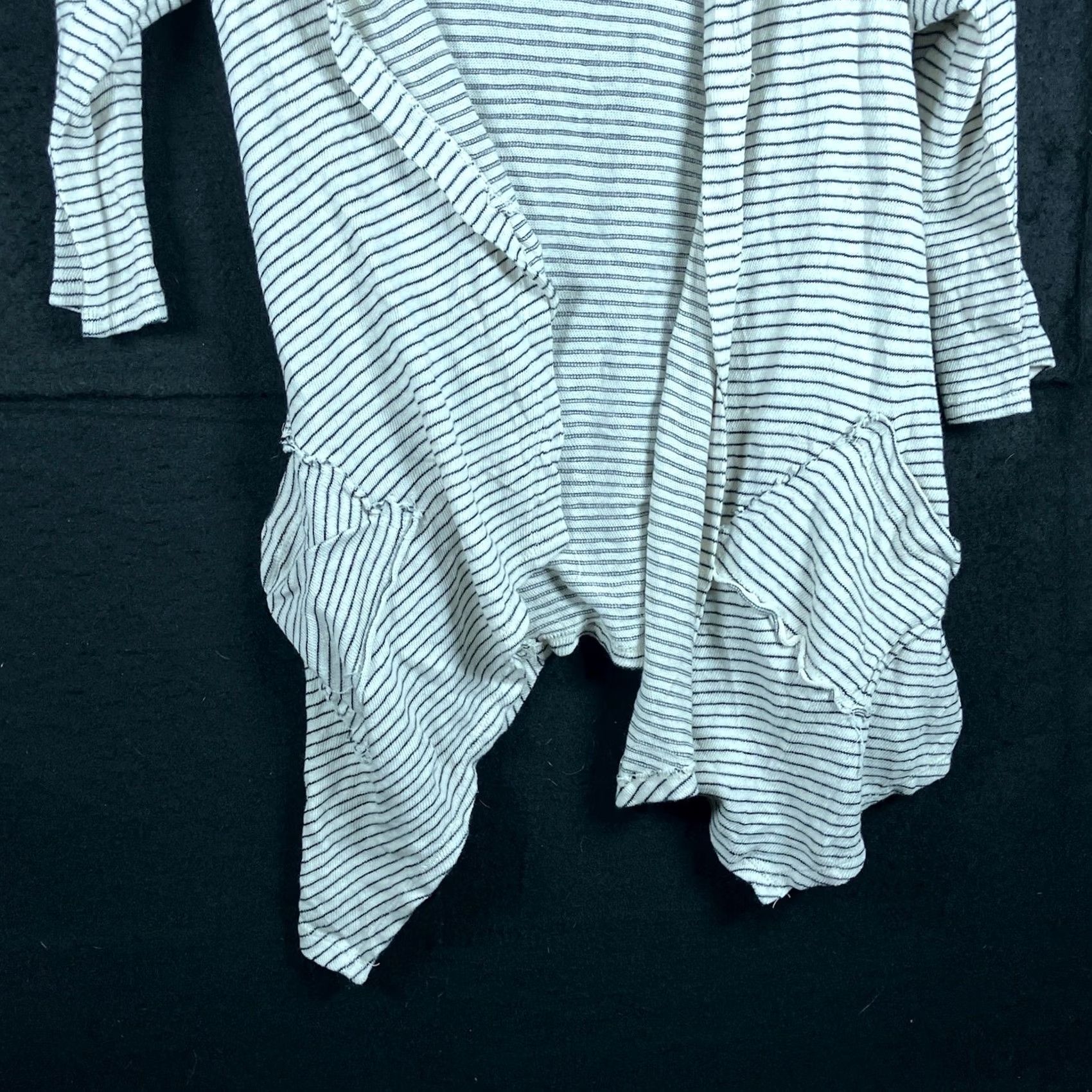 Anthropologie Saturday Sunday Women Cardigan Cream Black 3/4 Sleeve Waterfall Hooded S Sweater Women Size S / US 4 / IT 40 - 3 Thumbnail
