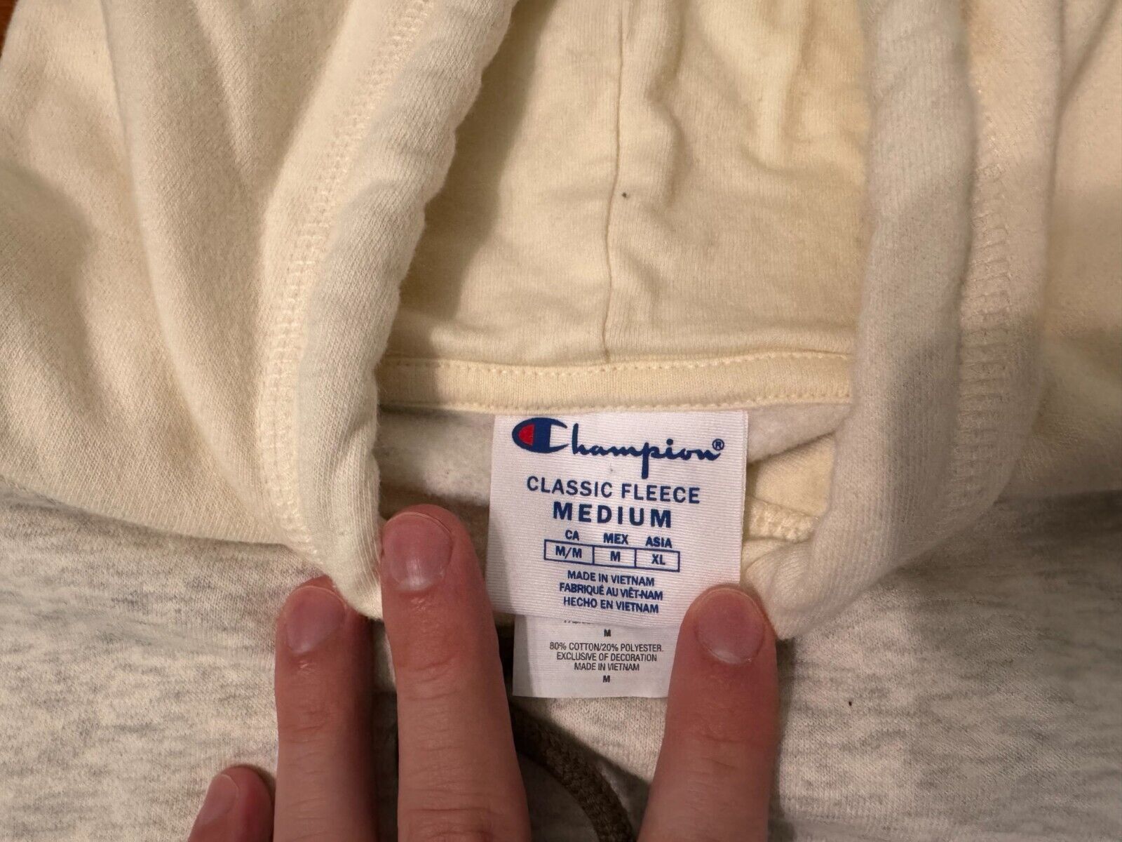 Champion Champion Classic Fleece Blocked Hoodie Olive Cream Medium Size US M / EU 48-50 / 2 - 4 Thumbnail