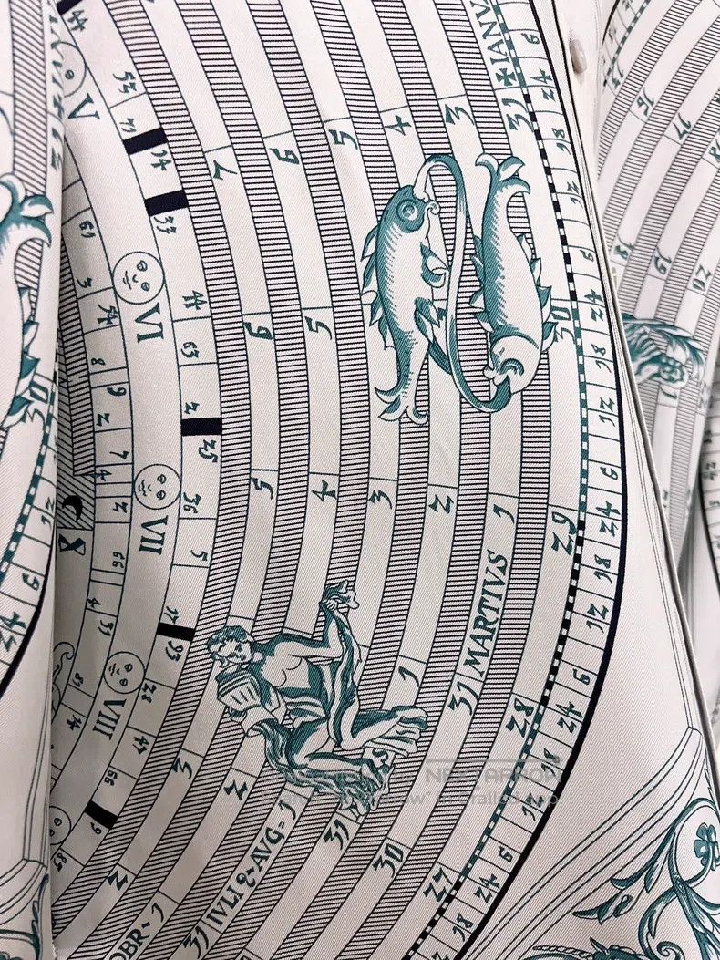 Hermes Hermes Constellation Compass Series Silk Printed Shirt Jac Size XS / US 0-2 / IT 36-38 - 5 Thumbnail