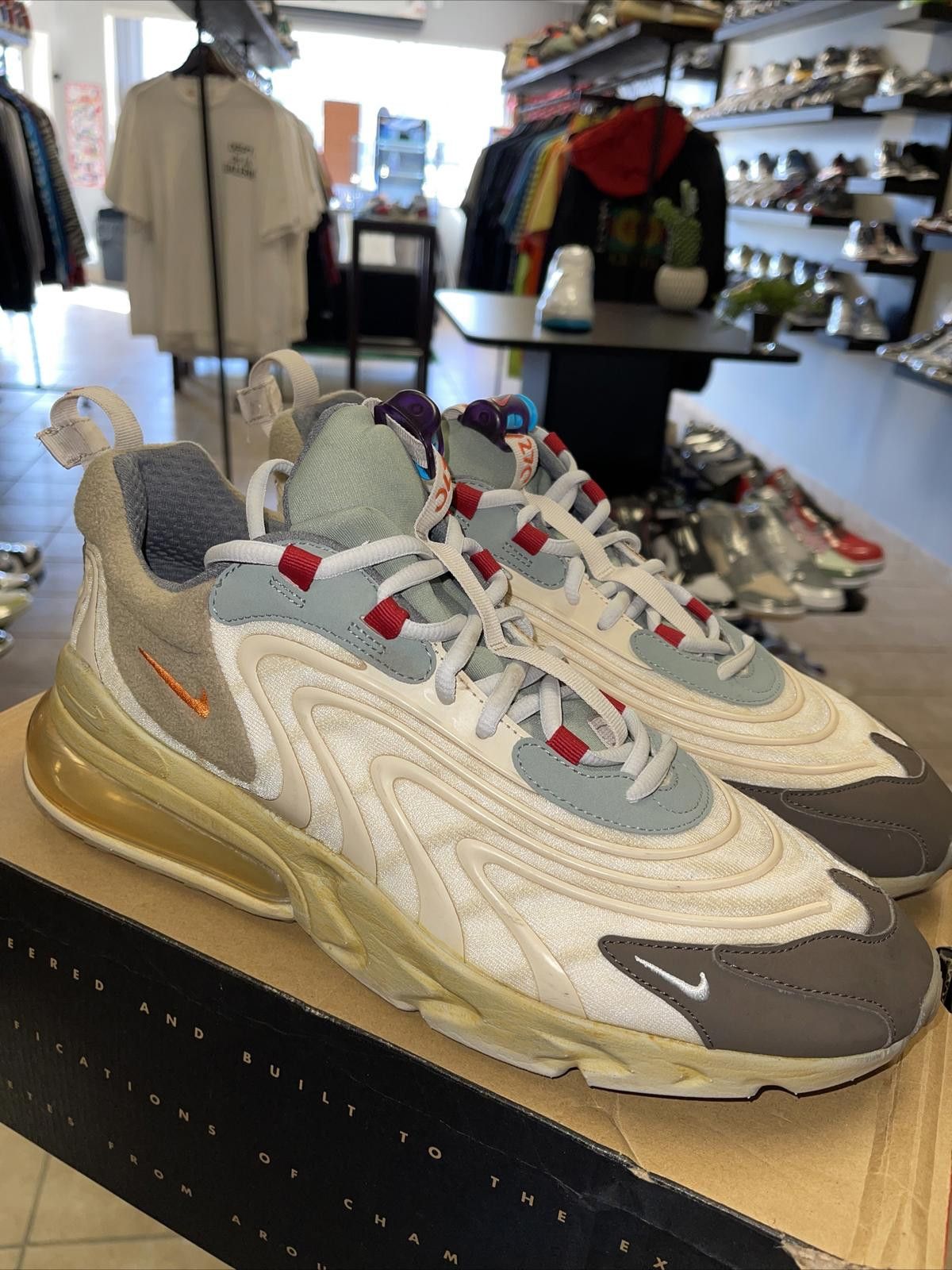 Nike Size 12 - Nike Air Max 270 React x Travis Scott Cactus Trail Size US 12 / EU 45 - 3 Thumbnail