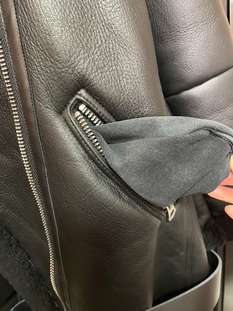 Acne Studios Acne Studios Black imported fur one-piece motorcycle jacke Size US XXS / EU 40 - 4 Thumbnail
