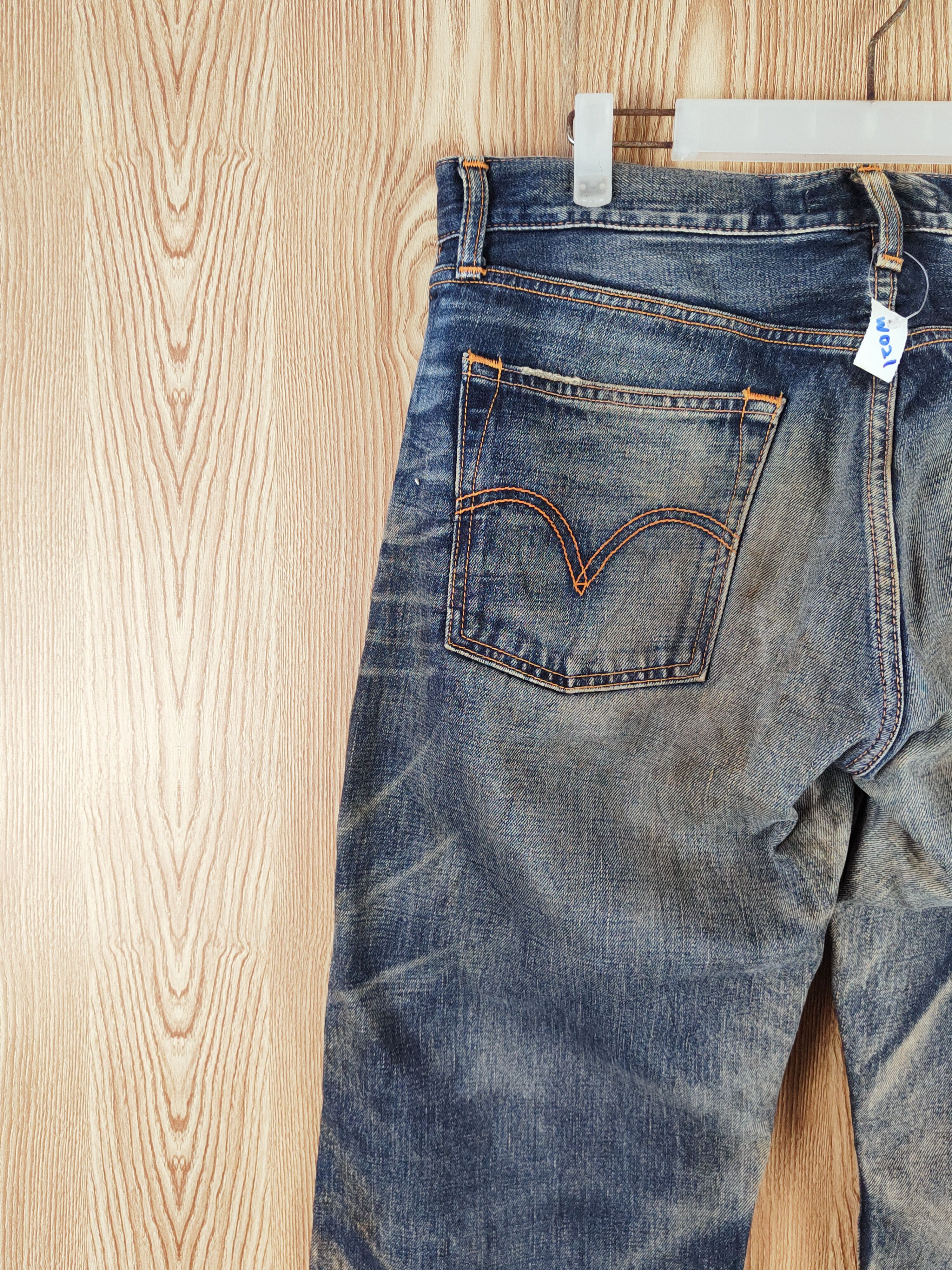 Levi's DL Levi's Dark Blue Faded Distressed Ripped Jeans #W021 Size US 34 / EU 50 - 10 Thumbnail