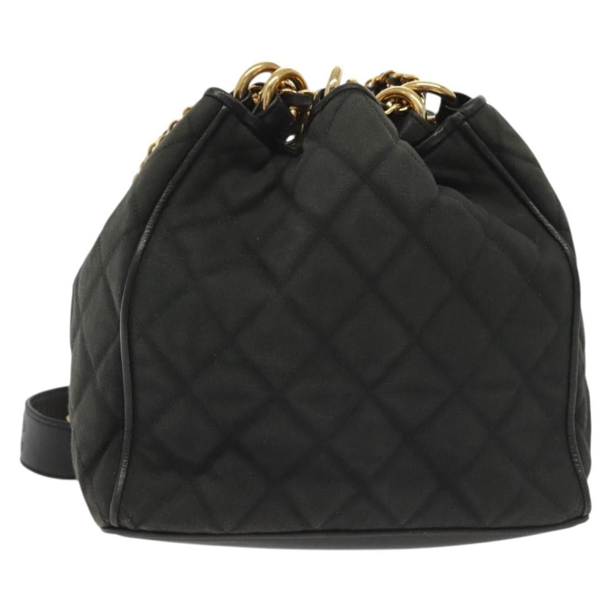 Chanel Chanel Vintage Drawstring Chain Bucket Bag Quilted Canvas Size ONE SIZE - 1 Thumbnail