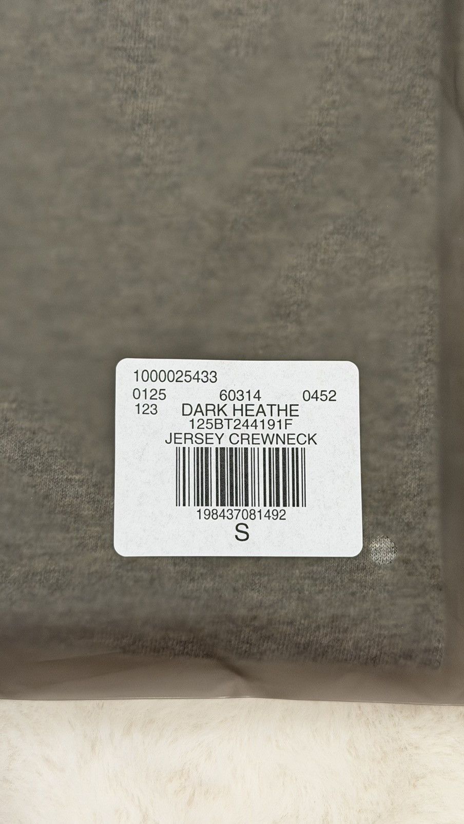 Fear of God FOG Essentials FW24 Dark Heather Crewneck Tee Size S Size US S / EU 44-46 / 1 - 11 Thumbnail