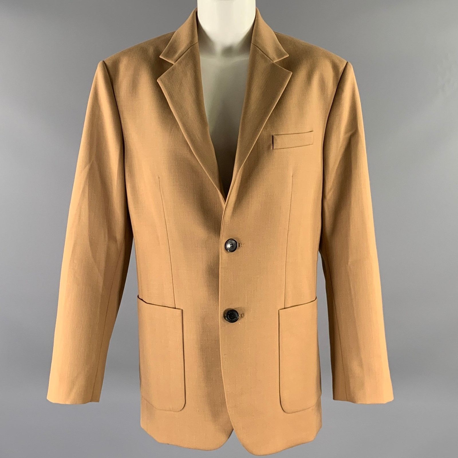 Nili Lotan NILI LOTAN Size M Tan Wool Notch Lapel Jacket Size M / US 6-8 / IT 42-44 - 1 Thumbnail