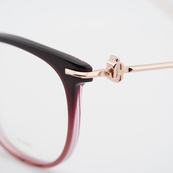 Jimmy Choo Jimmy Choo JC263 0EGL 00 Eyeglasses Burgundy/Gold 52mm Size ONE SIZE - 8 Thumbnail