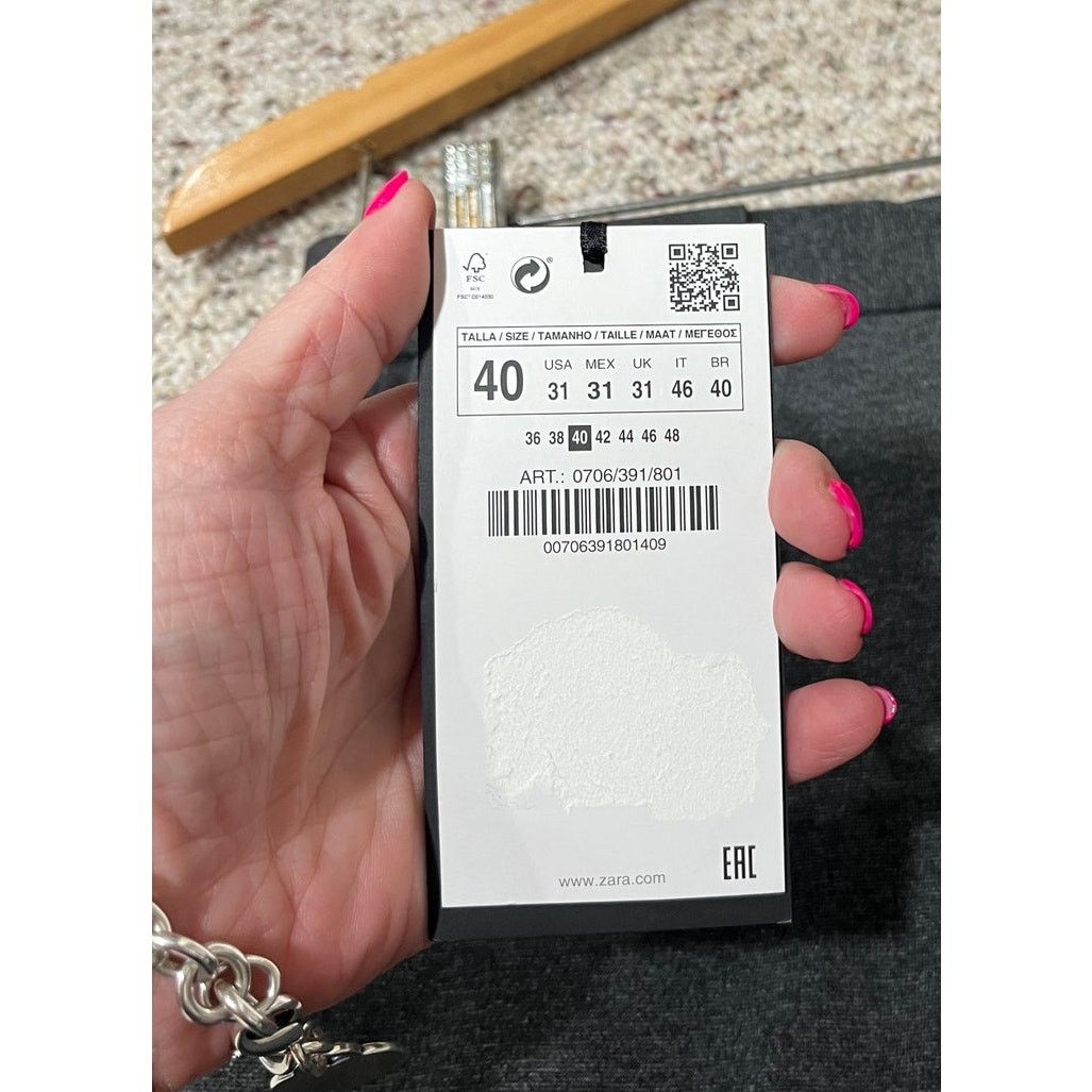 Zara NWT Womens Zara Comfortable Collection Gray Pants Size 40 Size 40" / US 18 - 10 Thumbnail