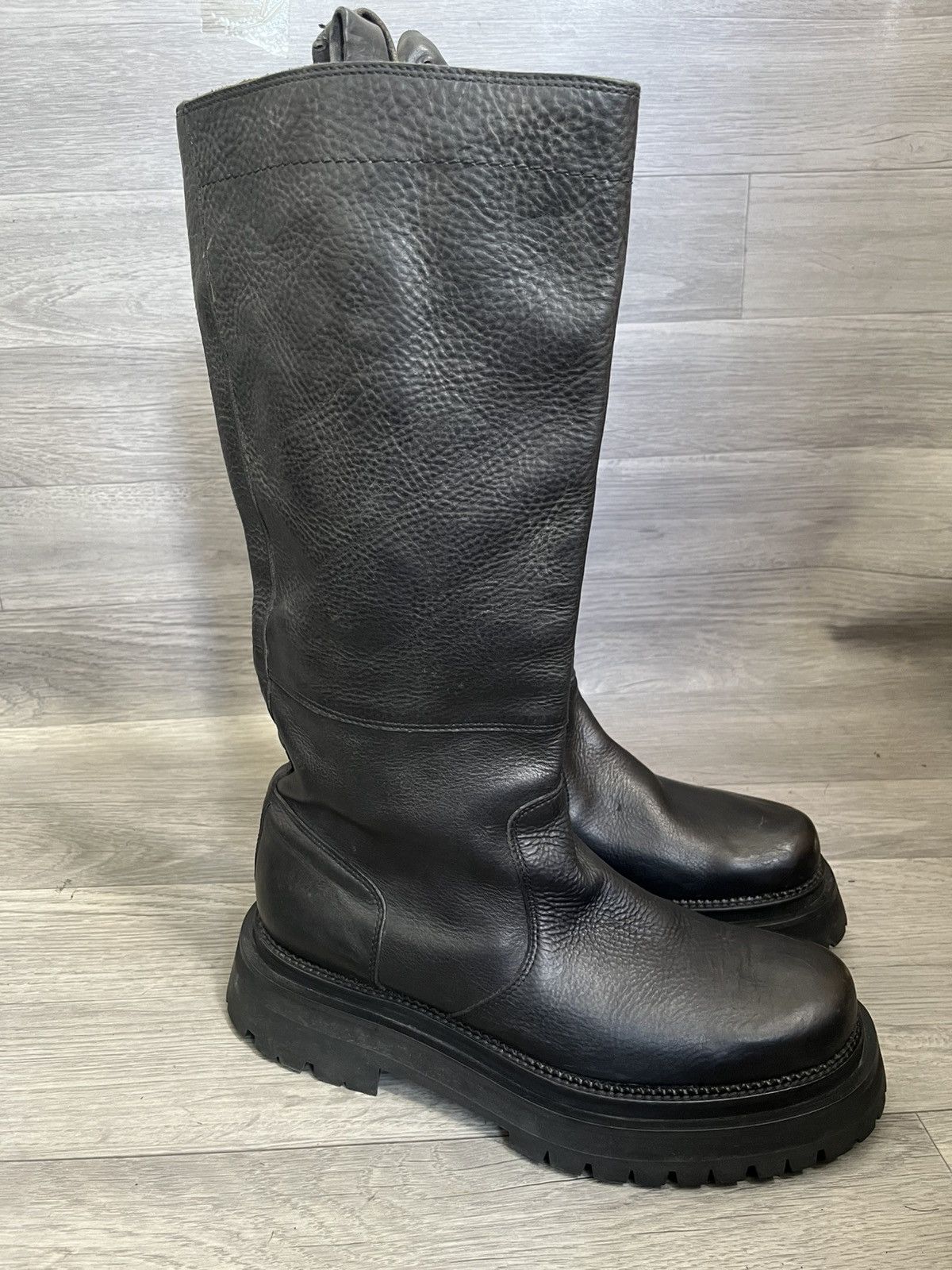 AMI Ami combat chunky leather boots ,balenciagademeulemeester Size US 11 / EU 44 - 6 Thumbnail