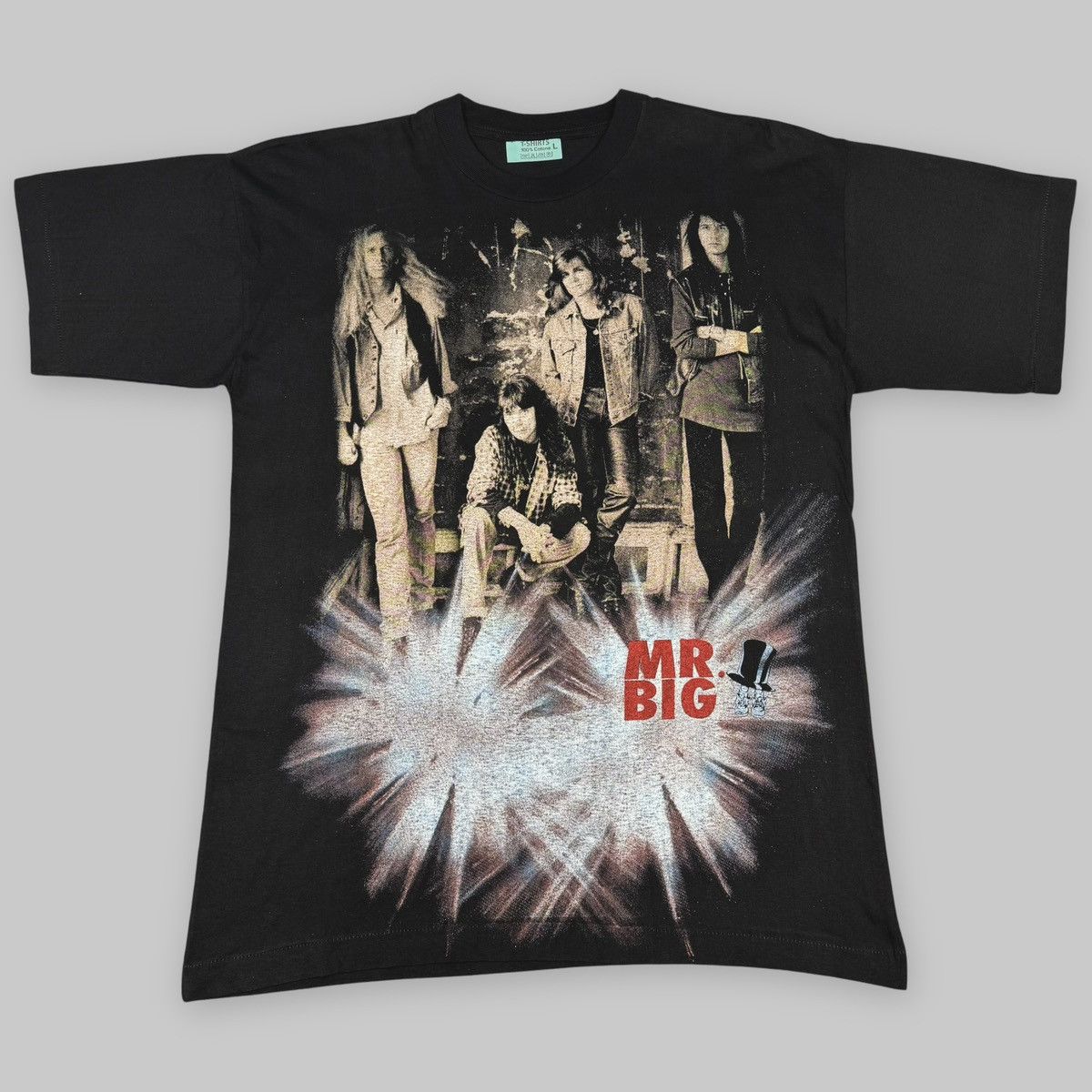 Band Tees Vintage 90s Mr. Big ‘Drill’ Empire Euro All Over T Shirt Size US L / EU 52-54 / 3 - 1 Thumbnail