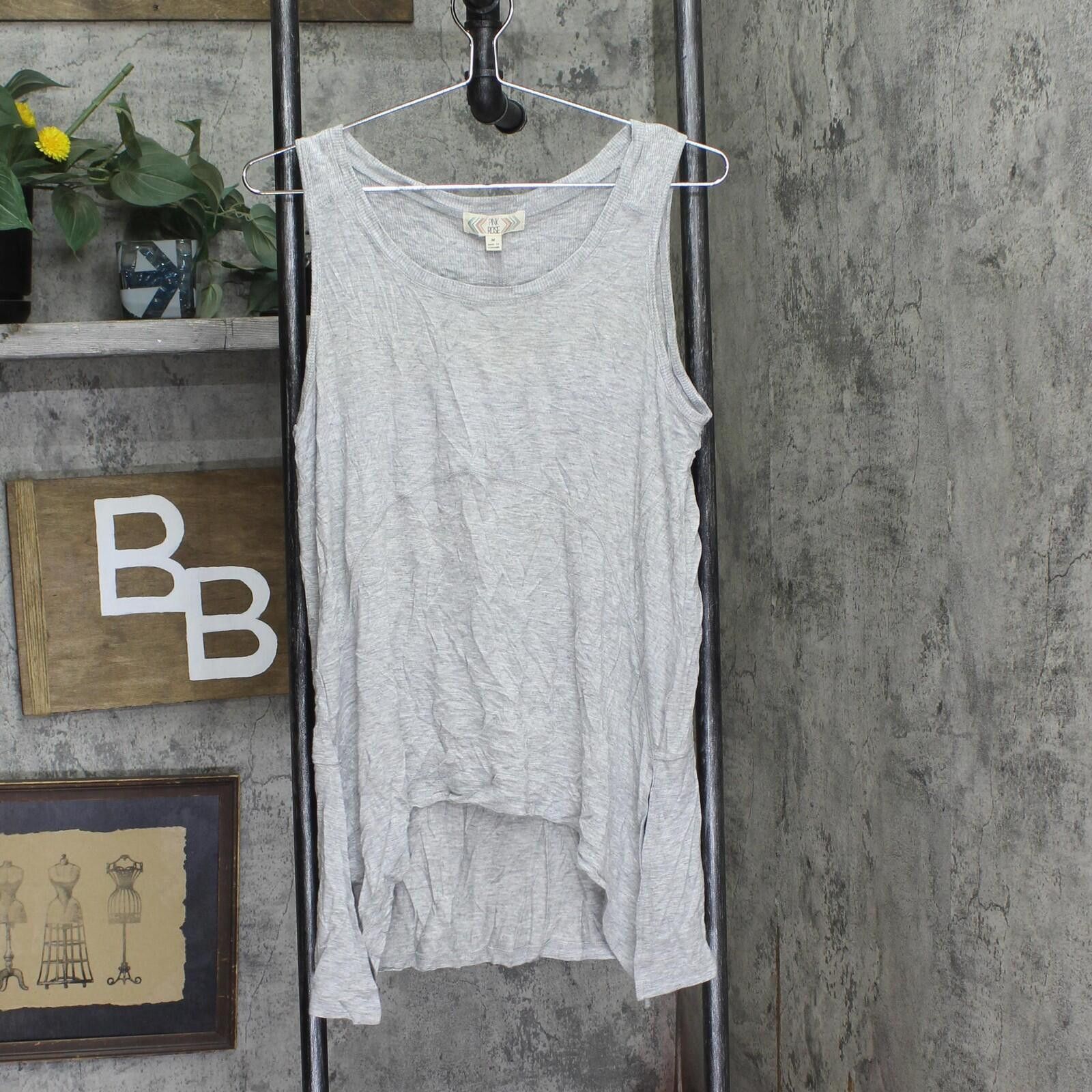 Other Nwt Pink Rose Side-slit Sharkbite Tank Top Heather Gray M Size M / US 6-8 / IT 42-44 - 1 Thumbnail