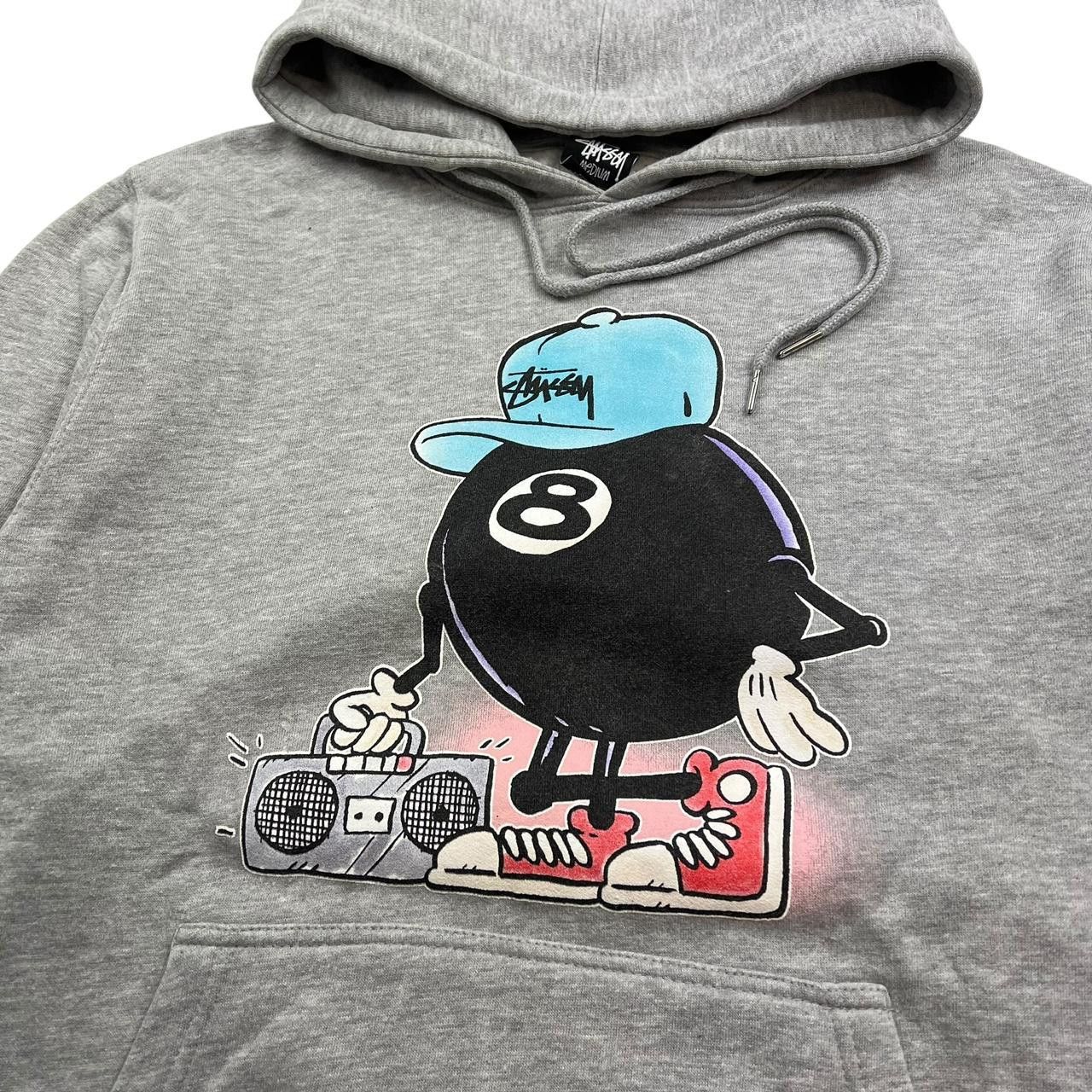 Stussy Vintage Stussy 8 Ball Radio Pullover Hoodie - Medium Size US M / EU 48-50 / 2 - 2 Thumbnail